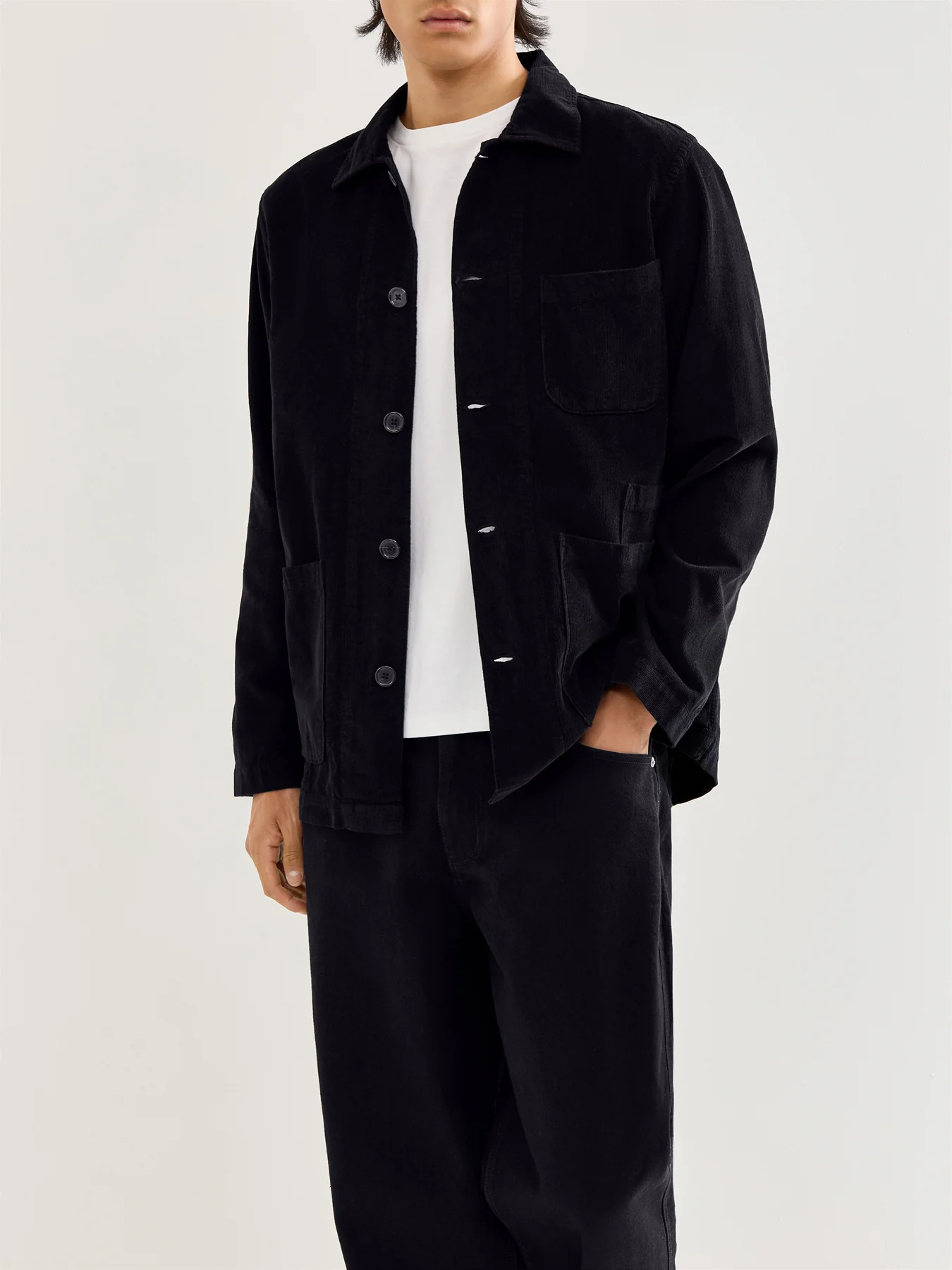 Bakers Cotton Overshirt Black - Image 4