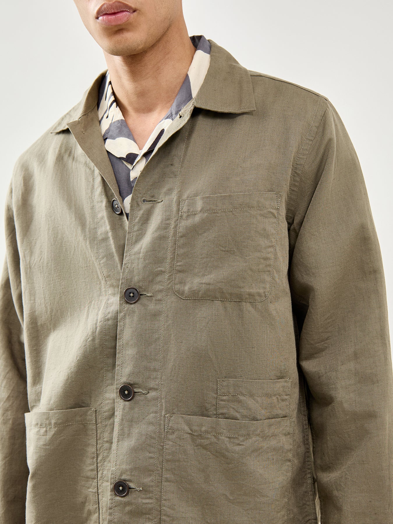 Bakers Overshirt Olive - Image 3