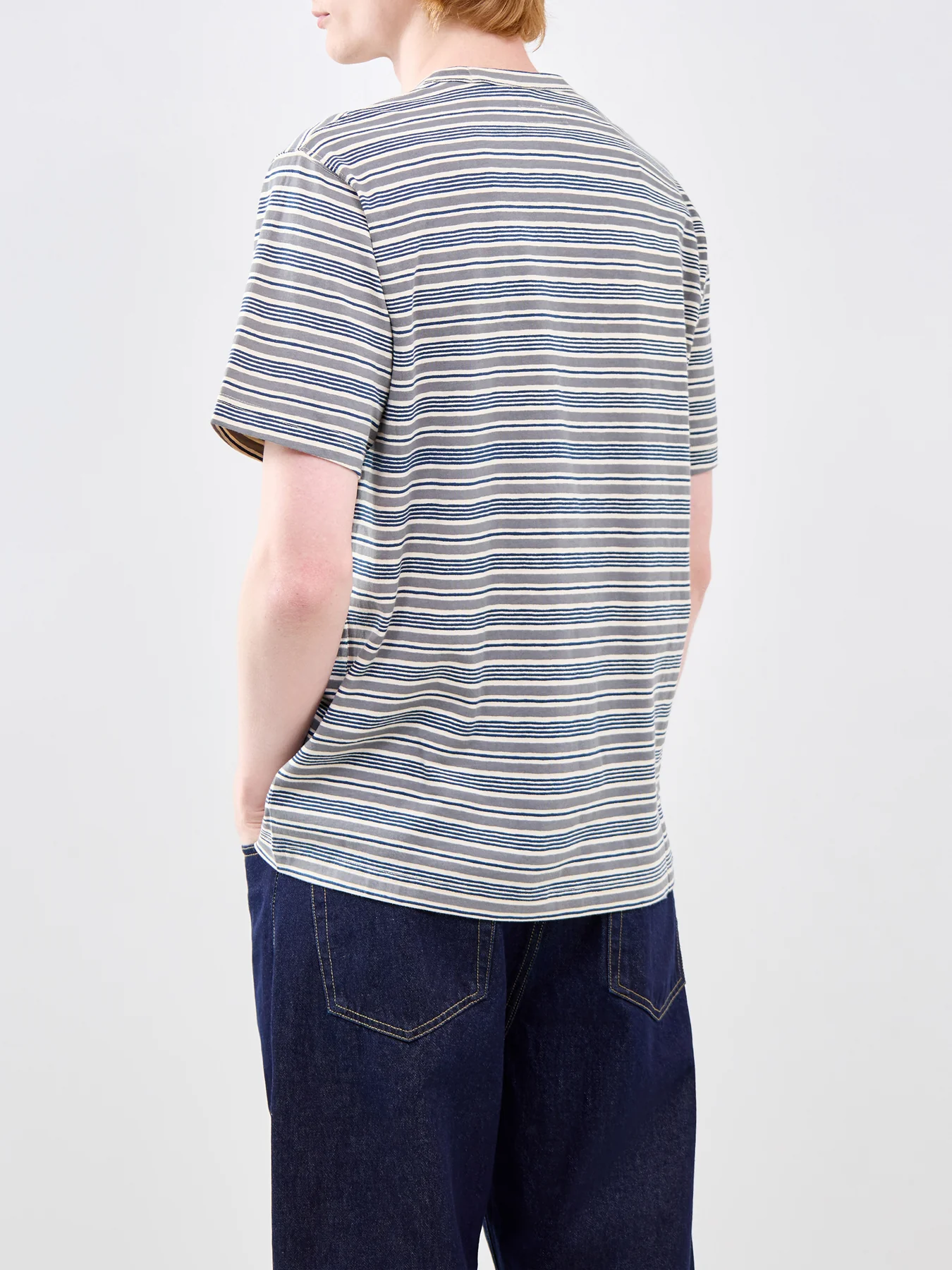 Core Stripe T-Shirt Grey - Image 5