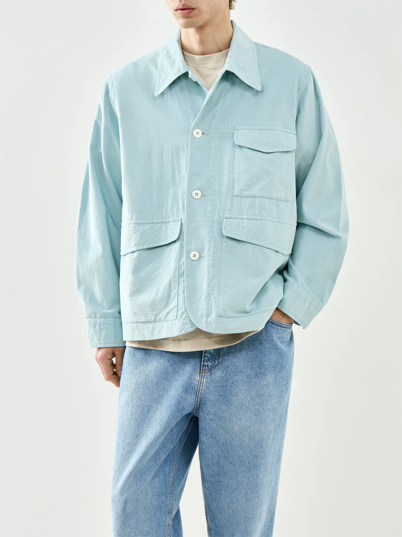 Duty Organic Cord Jacket Blue - Image 4