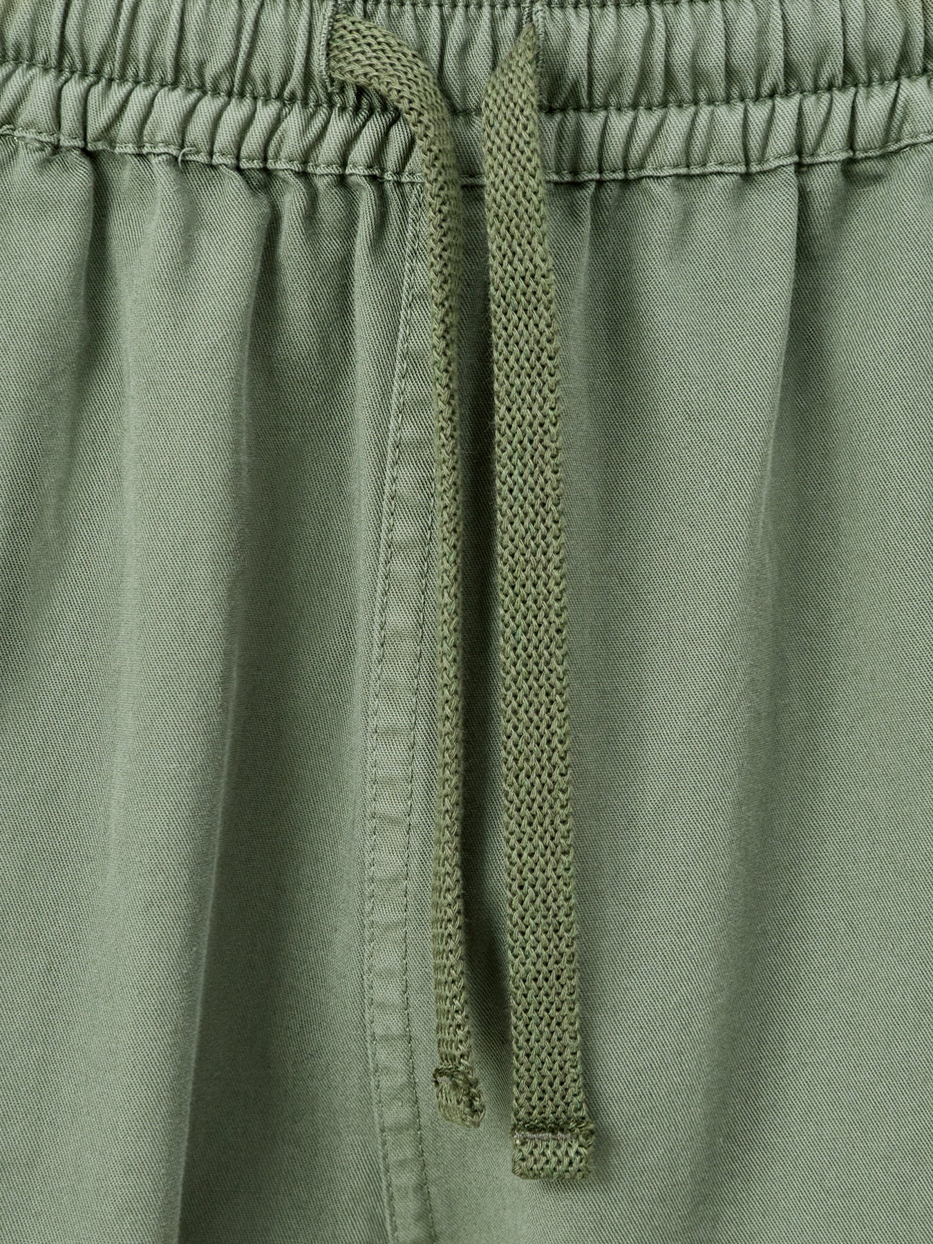 Simple Cotton Shorts Olive - Image 3