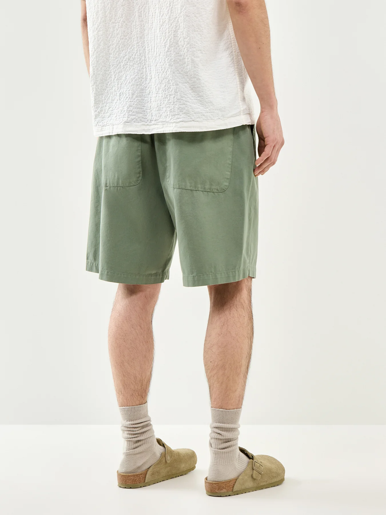 Simple Cotton Shorts Olive - Image 5