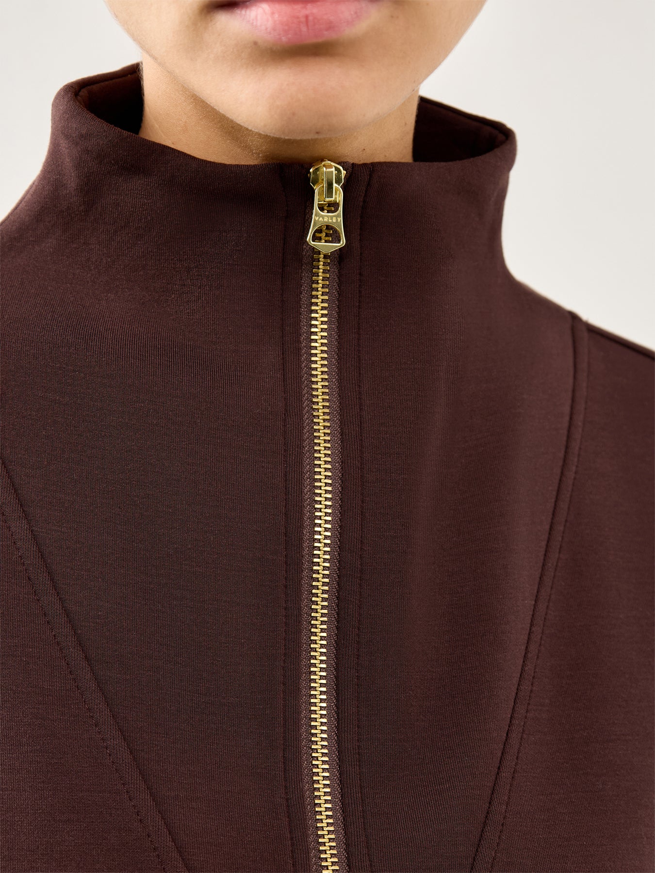 Hawley Half Zip Sweat Coffee Bean - Image 3