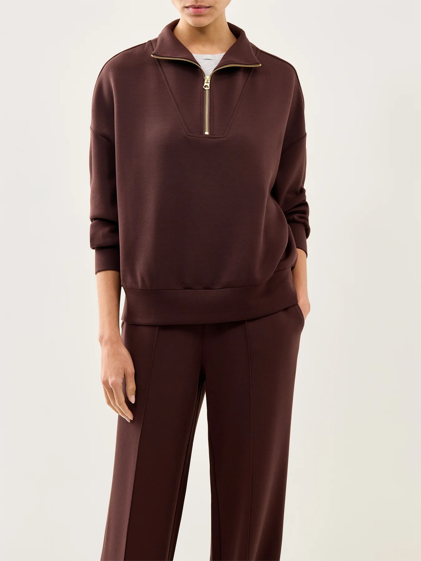 Hawley Half Zip Sweat Coffee Bean - Image 4