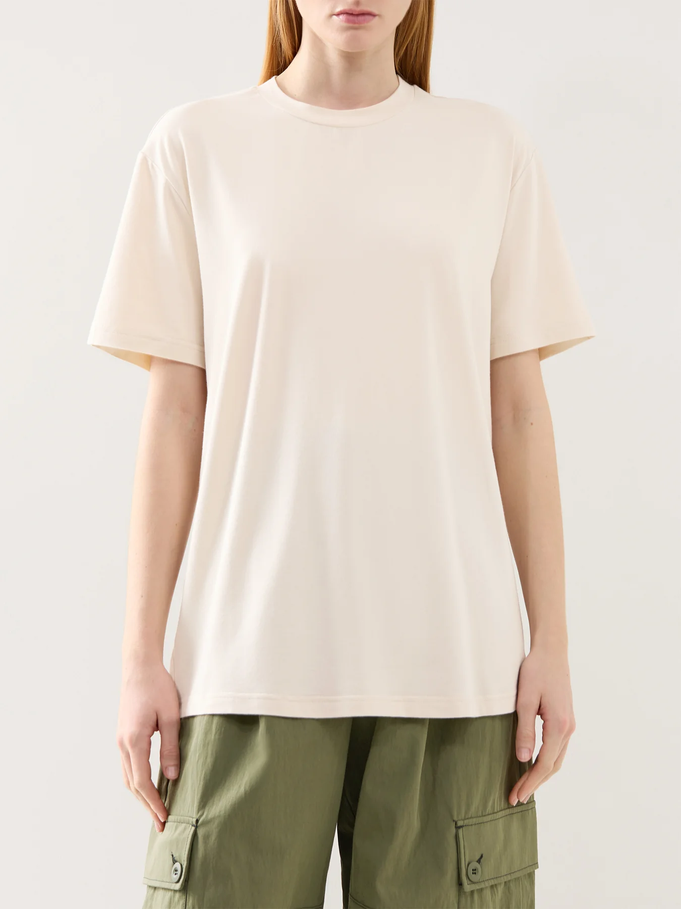 Leighton Boyfriend Tee Beige - Image 4