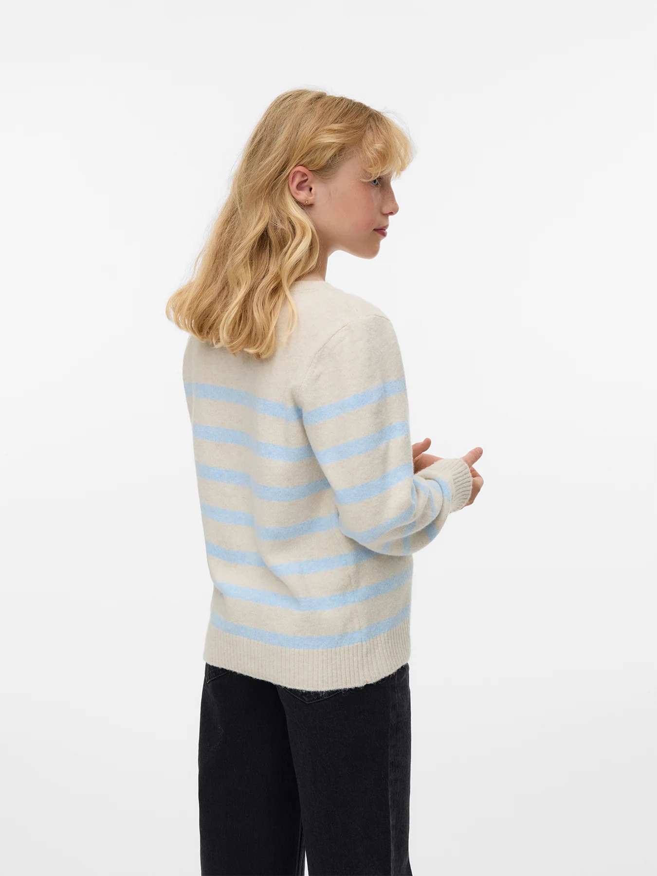 Kids’ Offy Embroidered Long Sleeve Knit White - Image 3
