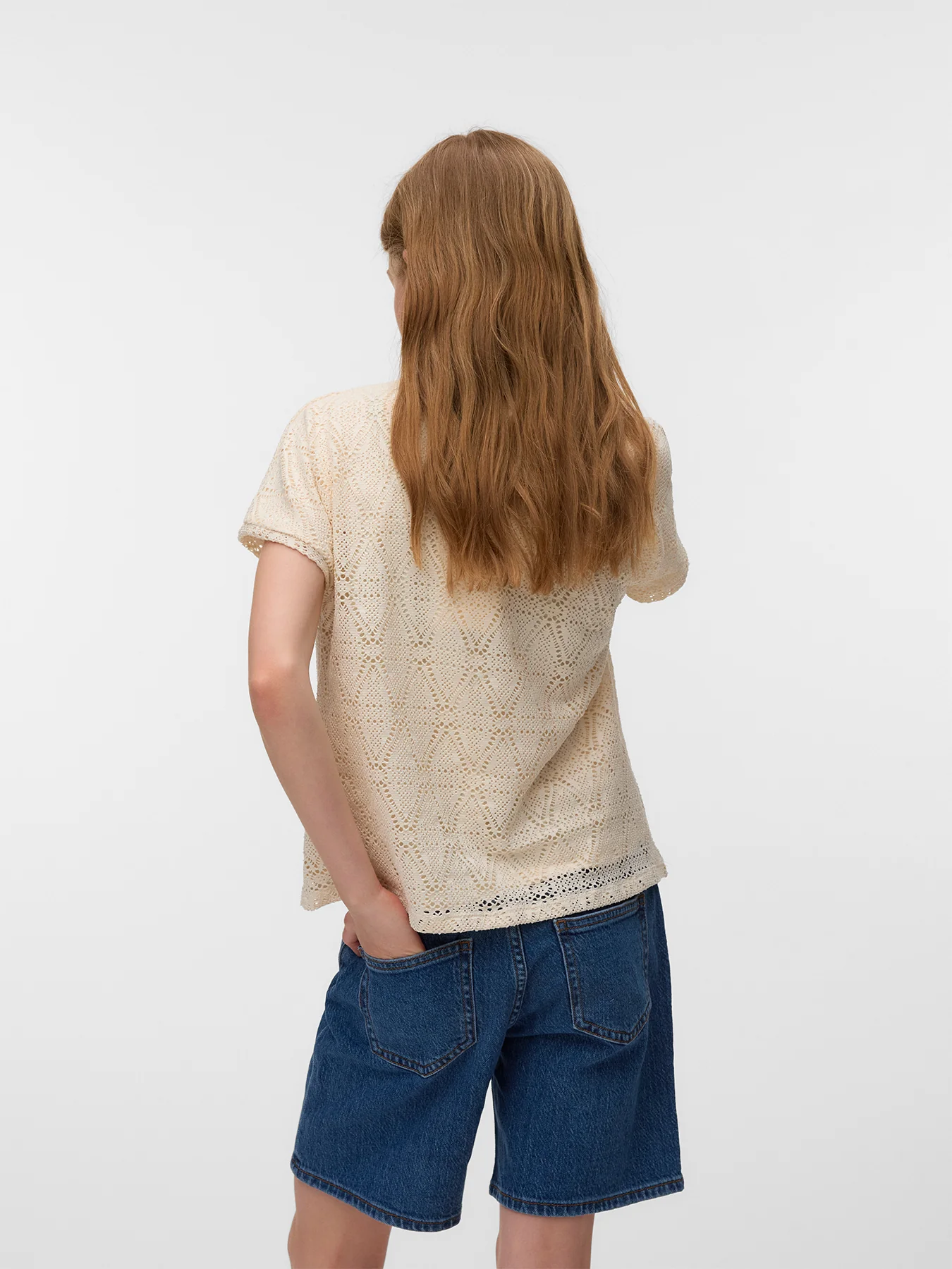 Kids’ Maya Ava Short Sleeve Top Cream - Image 3