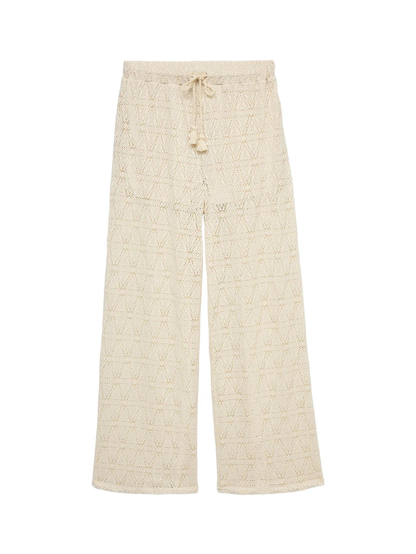Wide Leg Trousers Beige