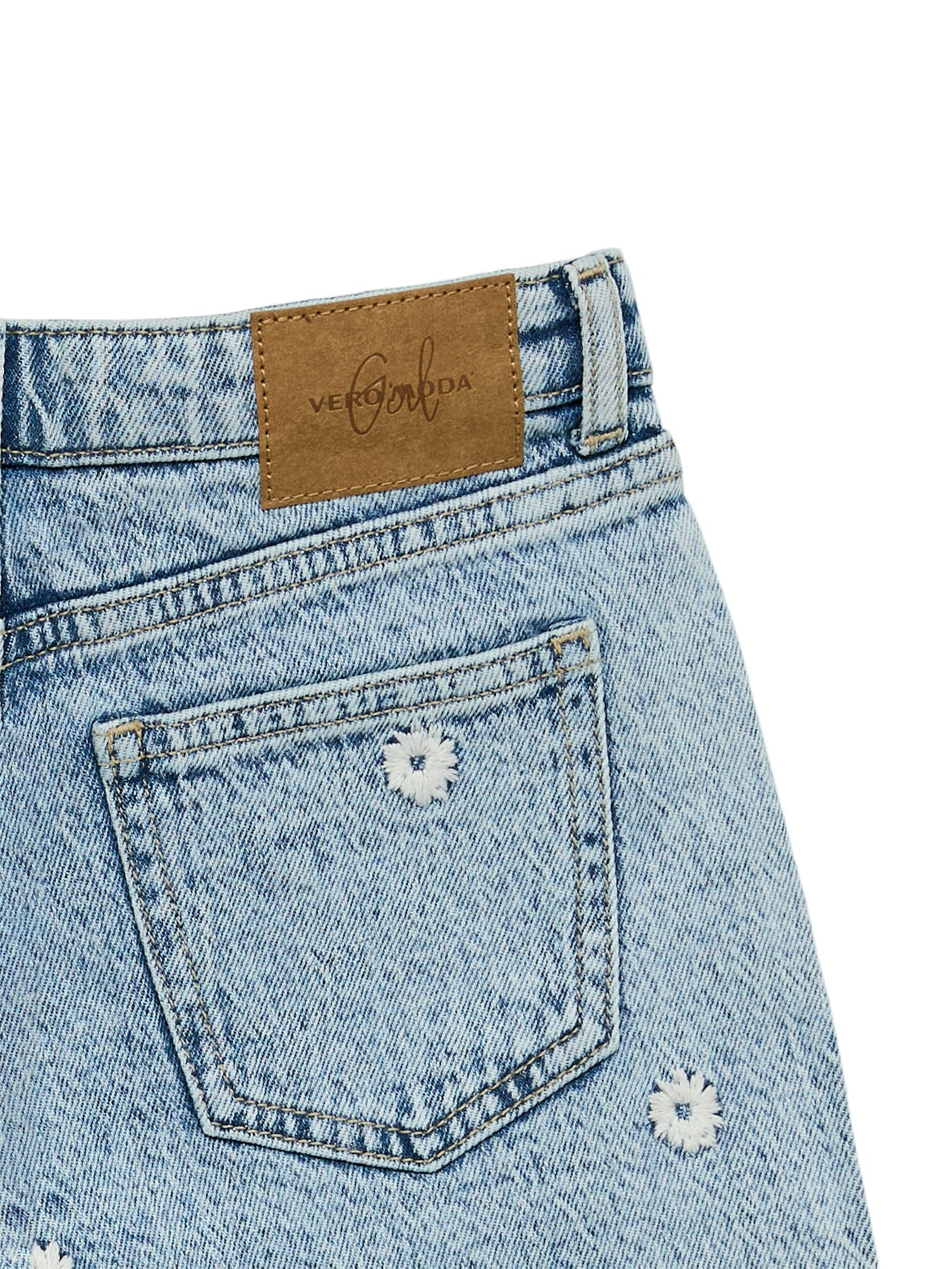 Kids' Embroidered Denim Shorts Blue - Image 2