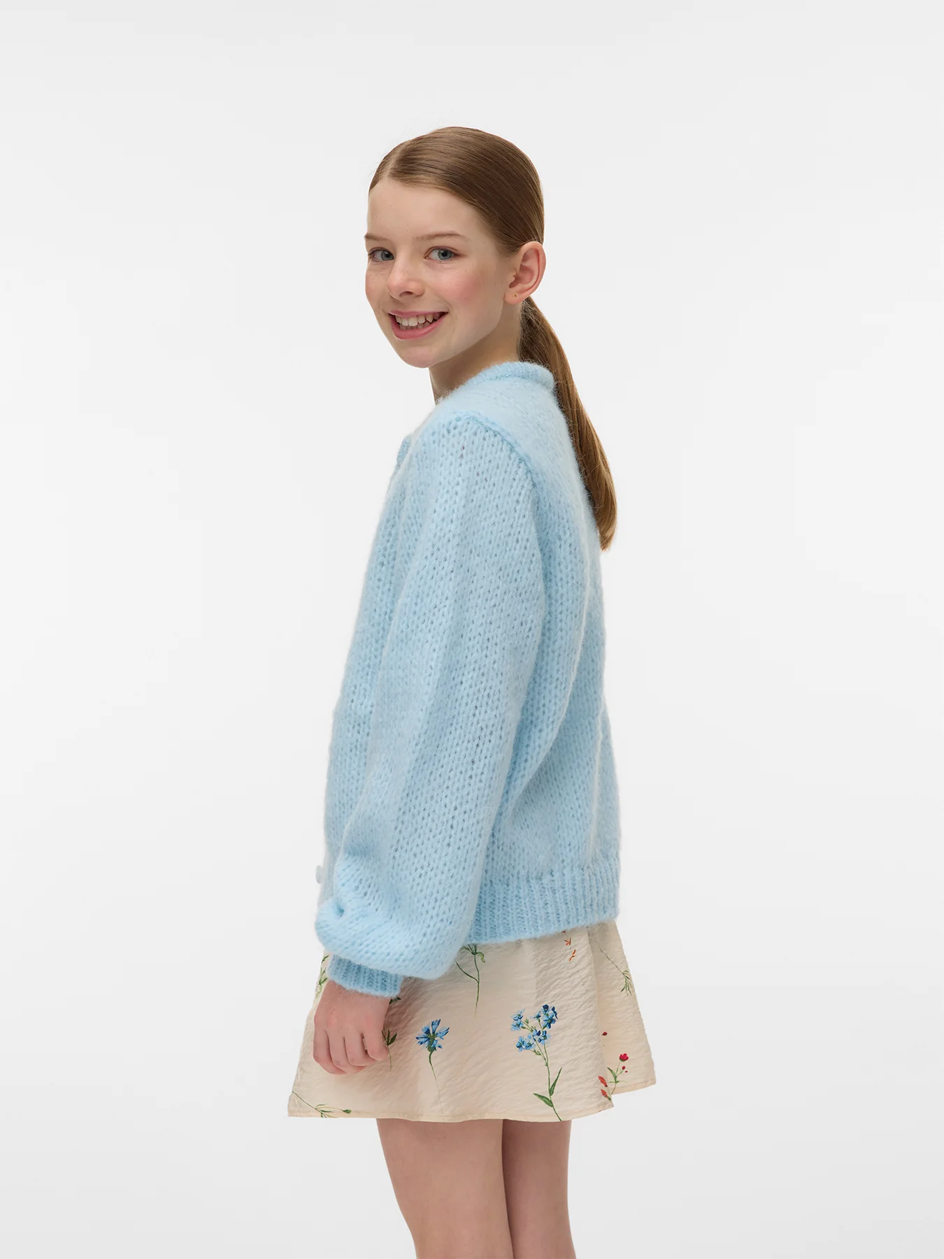 Kids’ Knit Cardigan Blue - Image 3