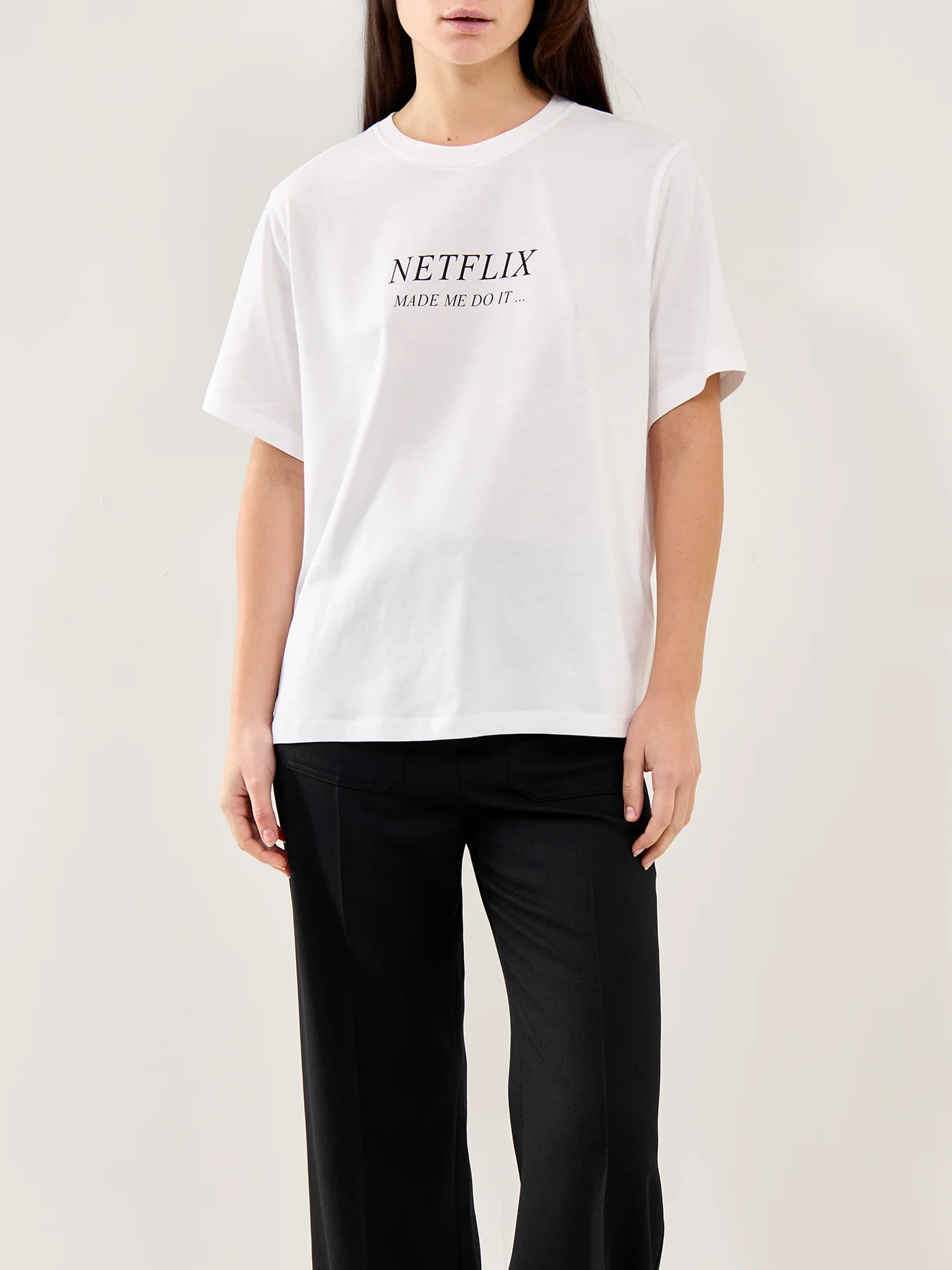 Classic Fit Slogan Tee White - Image 4