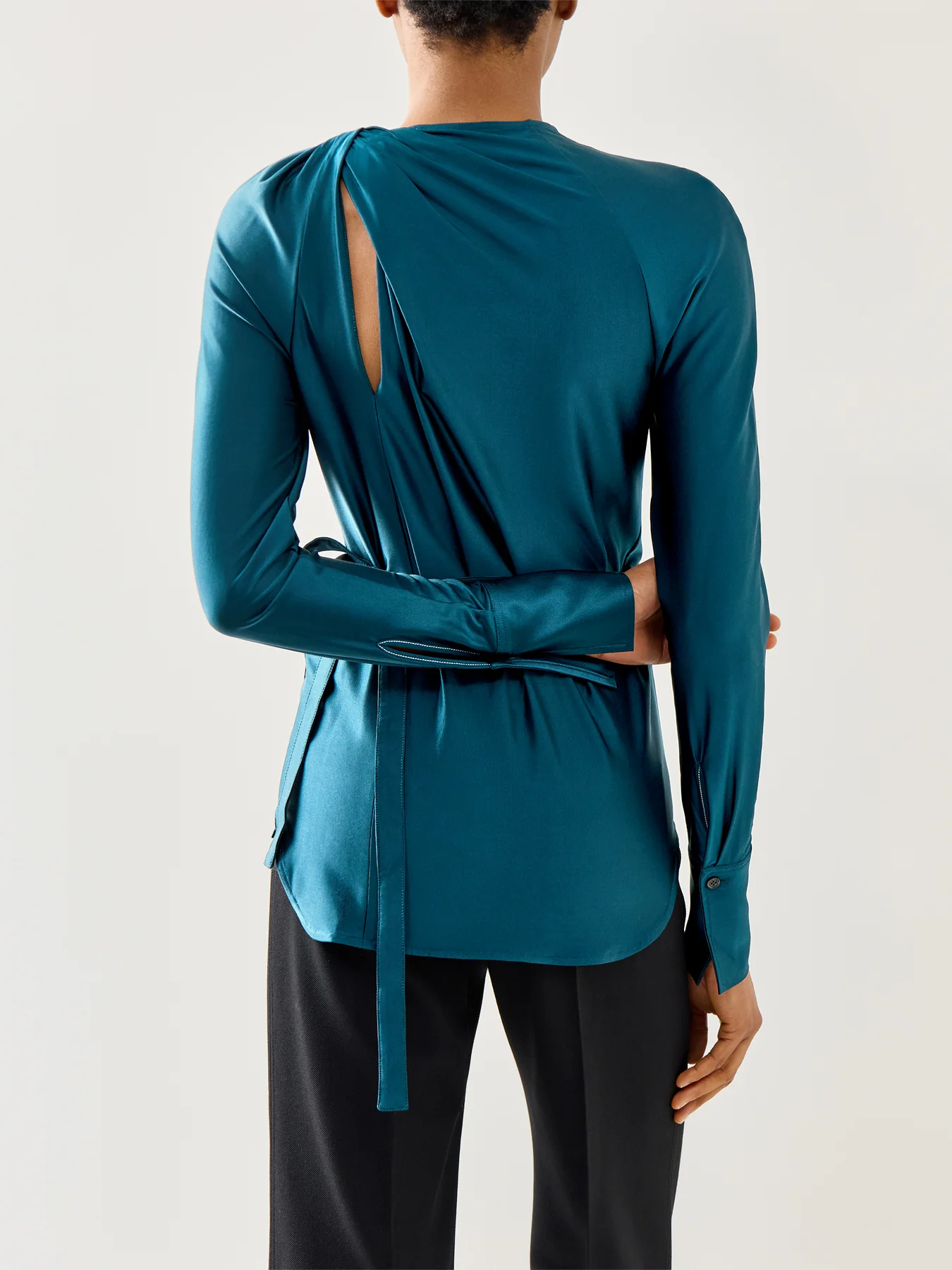 Twist Detail Blouse Green - Image 5