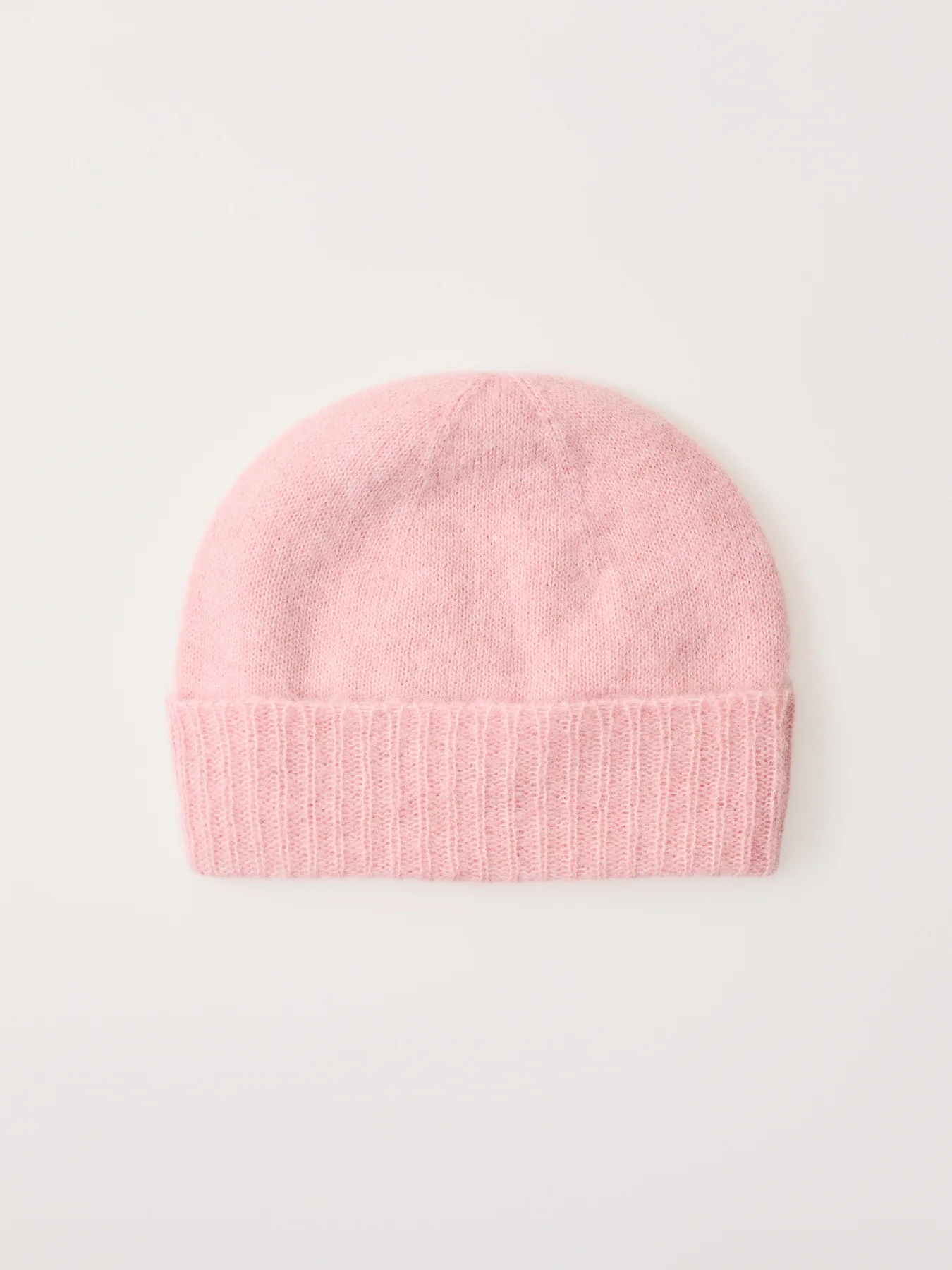 Fluffy Mohair Mix Beanie in Pink - Image 2