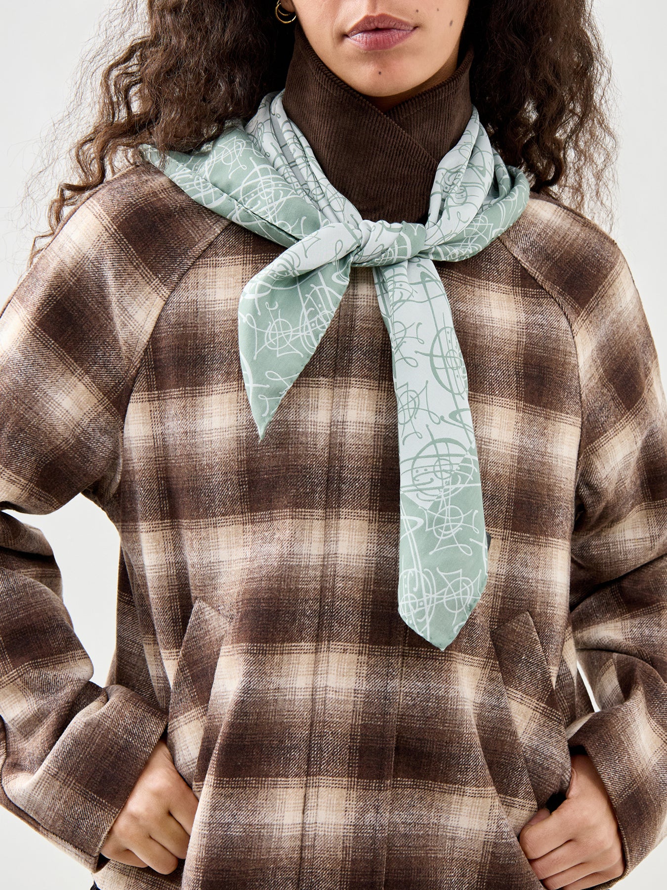 Orb Print Scarf Sage - Image 2