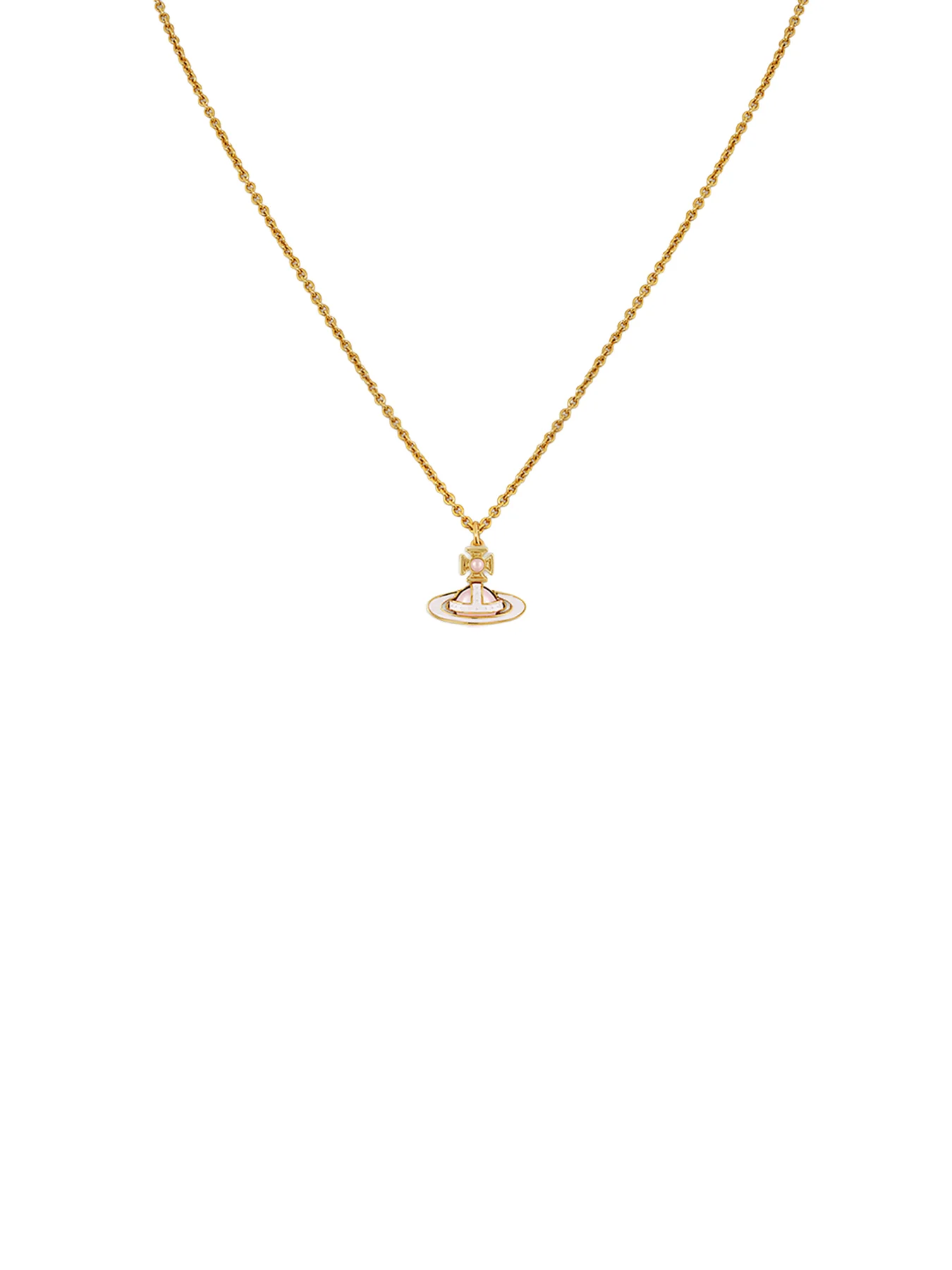 Orb Pearl Pendant Necklace Gold