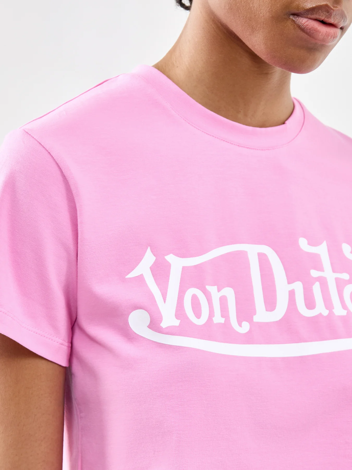 Contrast Baby Tee Pink - Image 3