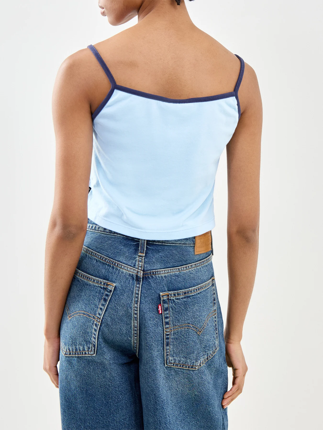Contrast Vest Top Blue - Image 5