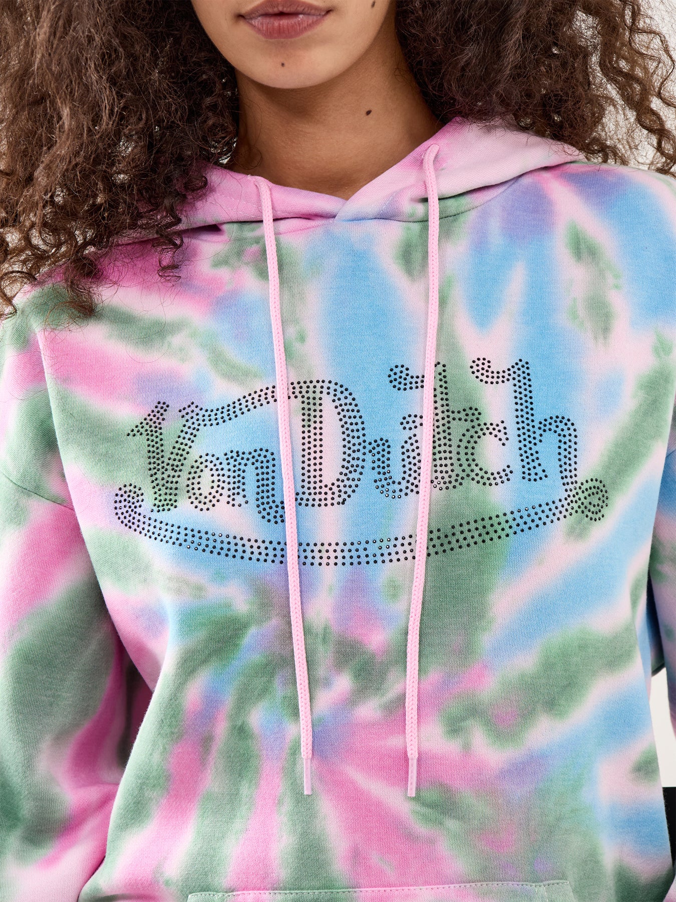 Tie-Dye Long-Sleeve Logo Hoodie Multi - Image 3