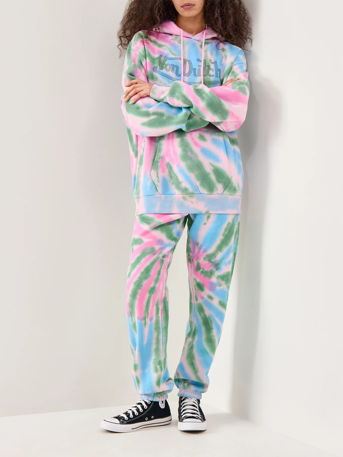 Tie-Dye Cuff Relaxed Joggers Multi - Image 2