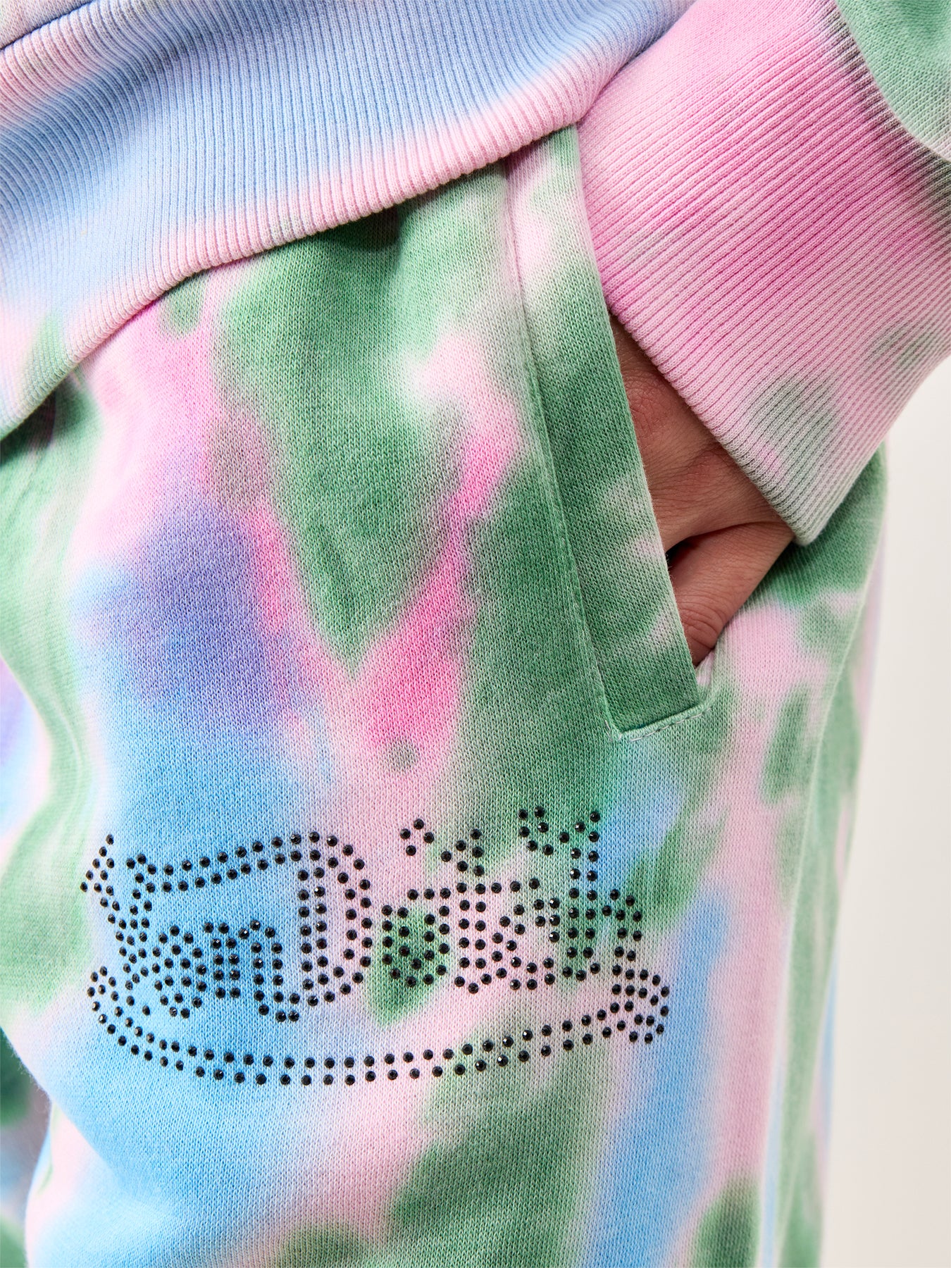 Tie-Dye Cuff Relaxed Joggers Multi - Image 3