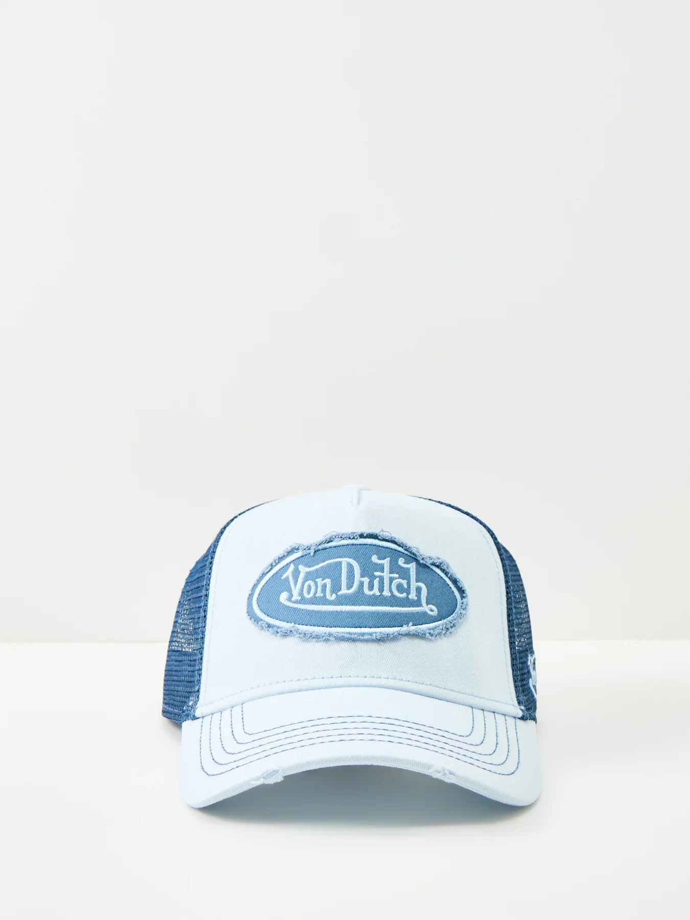 Distressed Logo Cap Blue - Image 4
