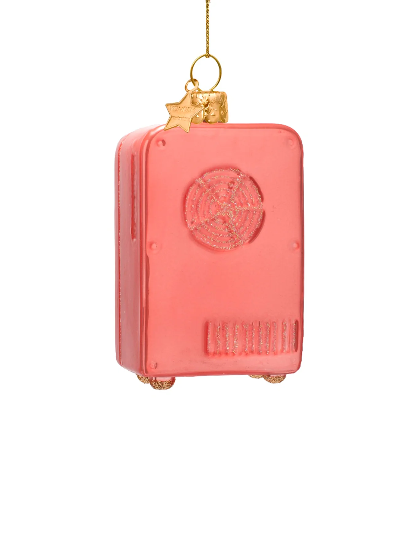 Pink Beauty Fridge Glass Christmas Hanging Decoration - Image 2