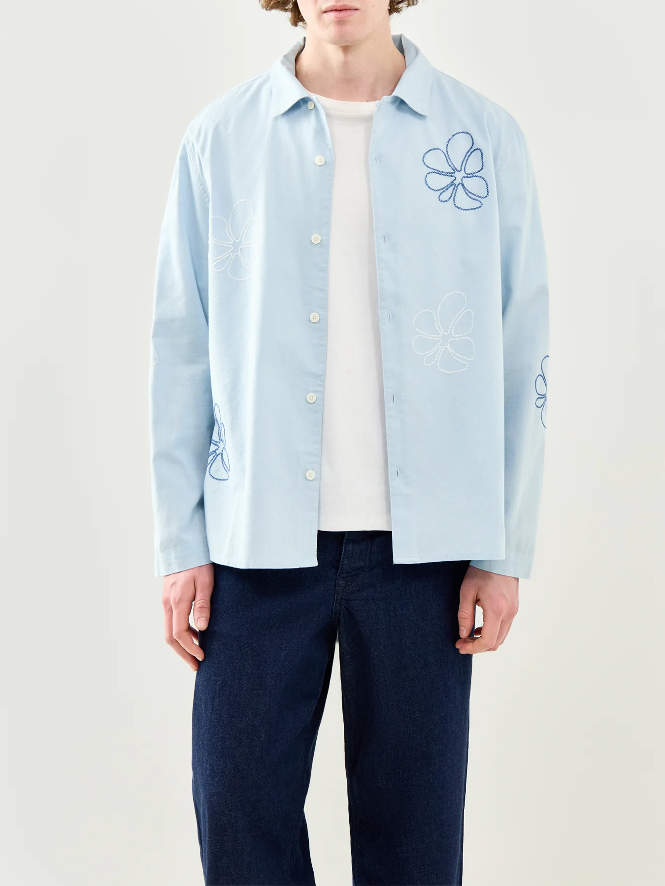 Cross Stitch Long Sleeve Shirt Blue - Image 4