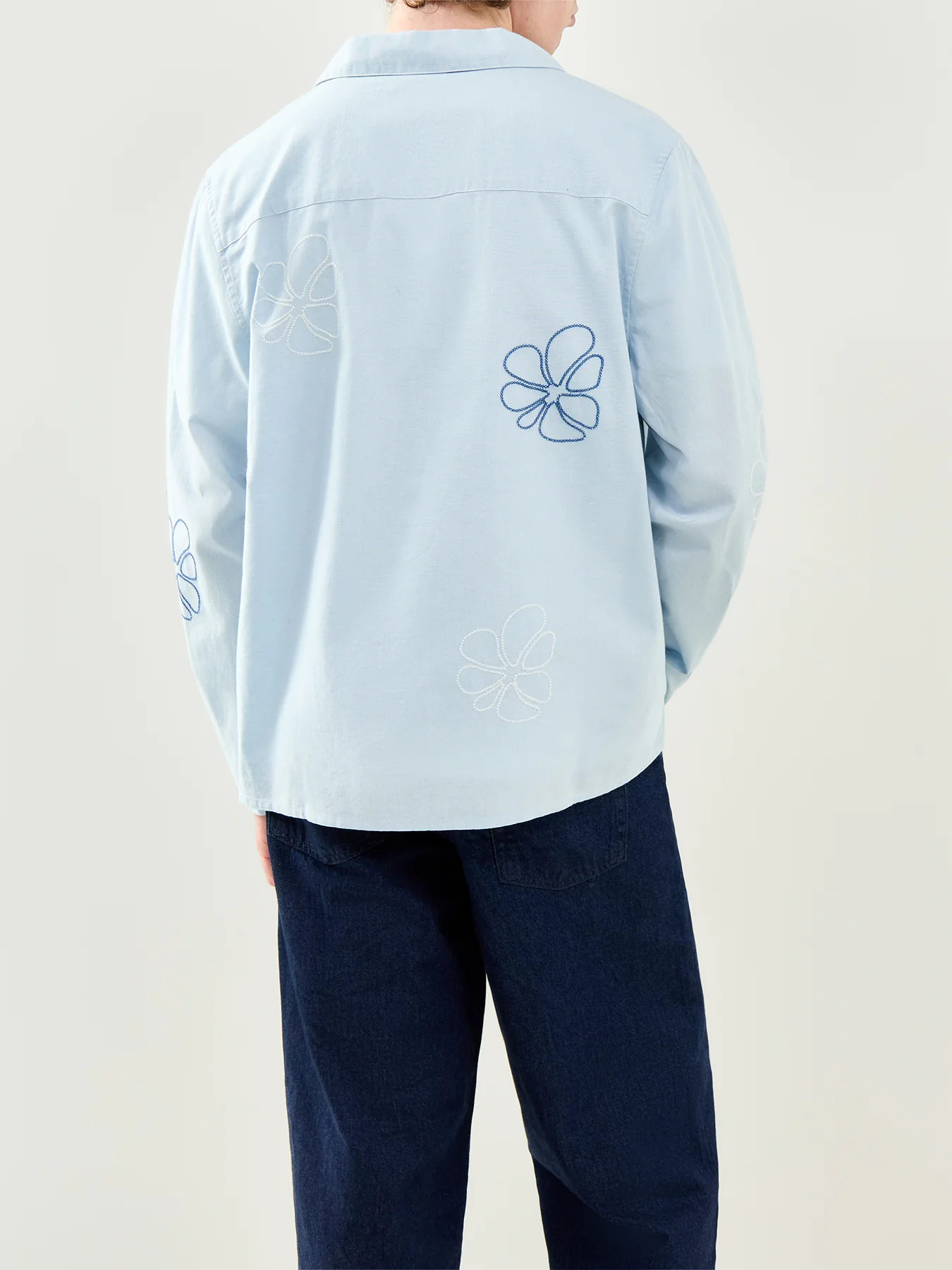 Cross Stitch Long Sleeve Shirt Blue - Image 5