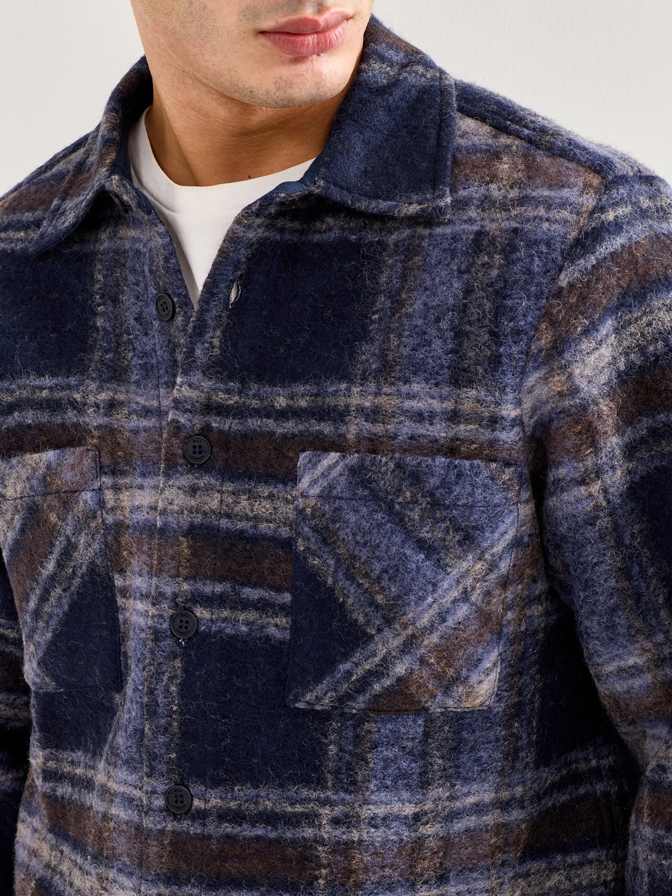 Whiting Overshirt Navy - Image 3