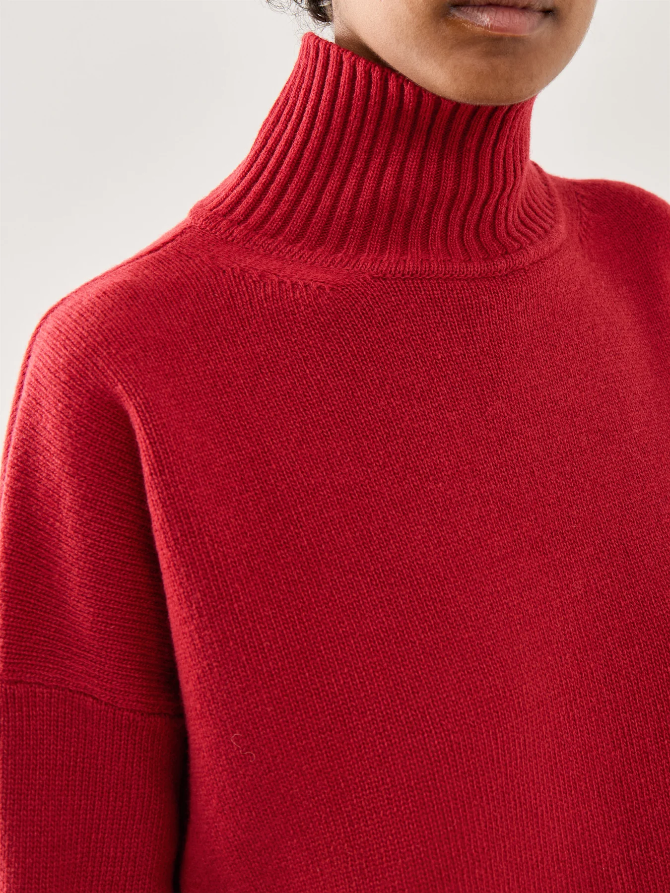 Borgia High Neck Knitwear Berry Red - Image 3