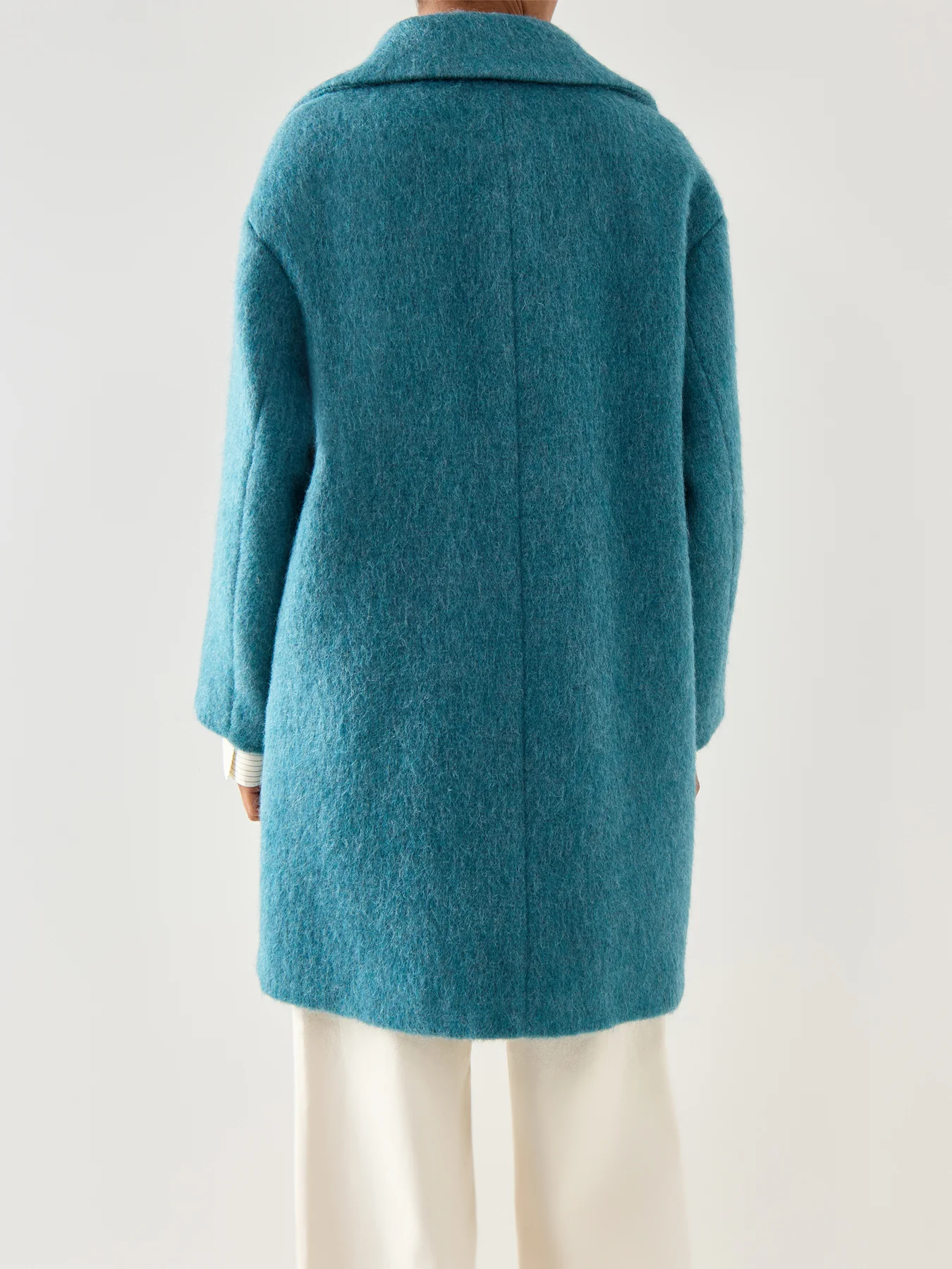 Rada Fluffy Eggshape Coat Blue - Image 5
