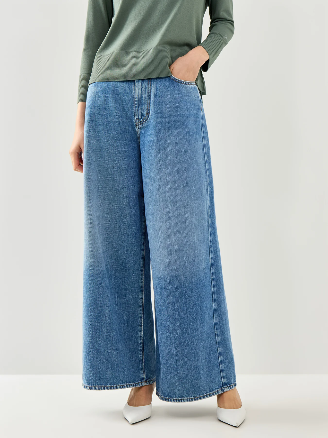 Abete Oversized Denim Trouser Navy - Image 4
