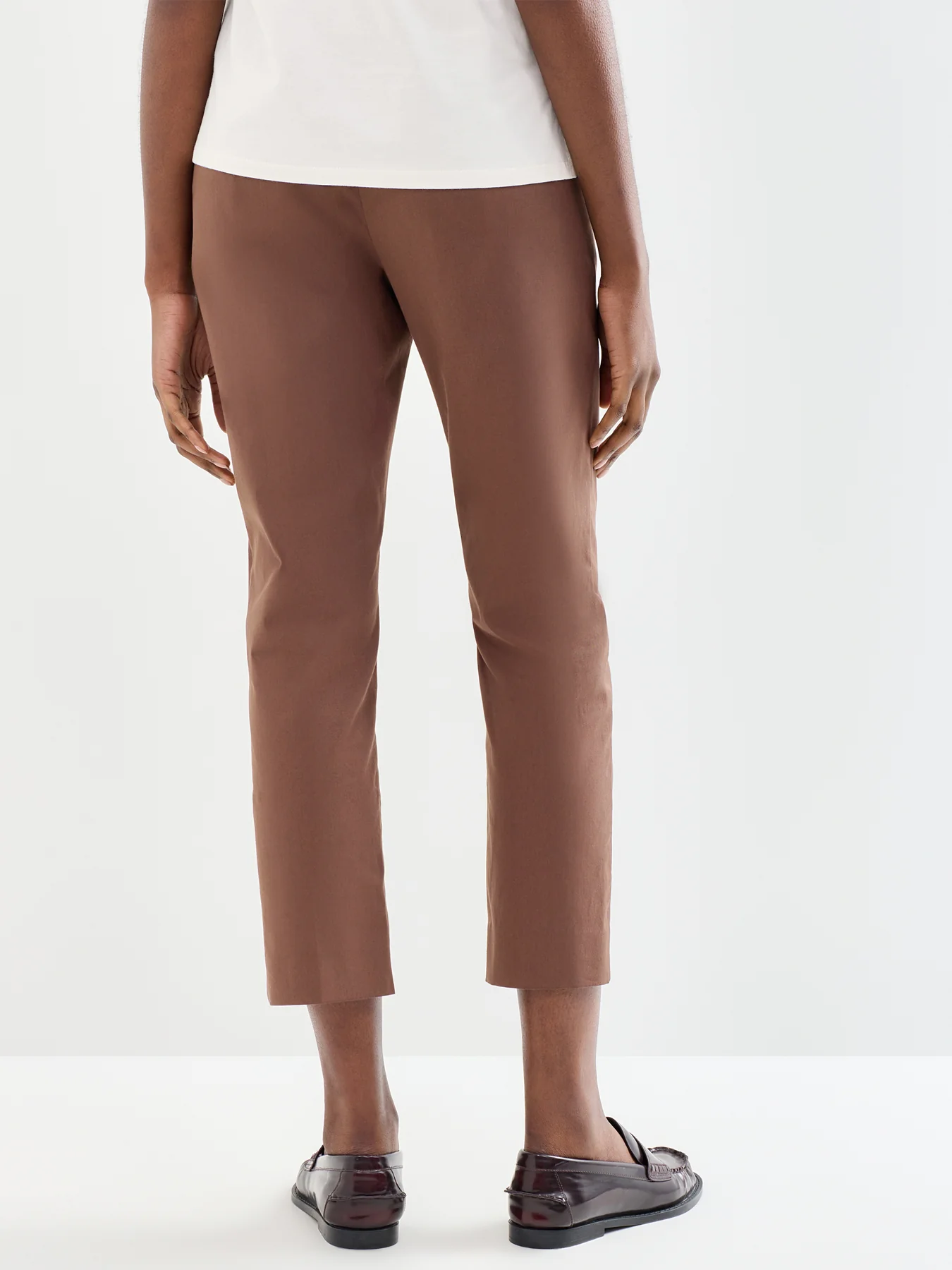 Cecco Slim Cotton Trousers Brown - Image 5