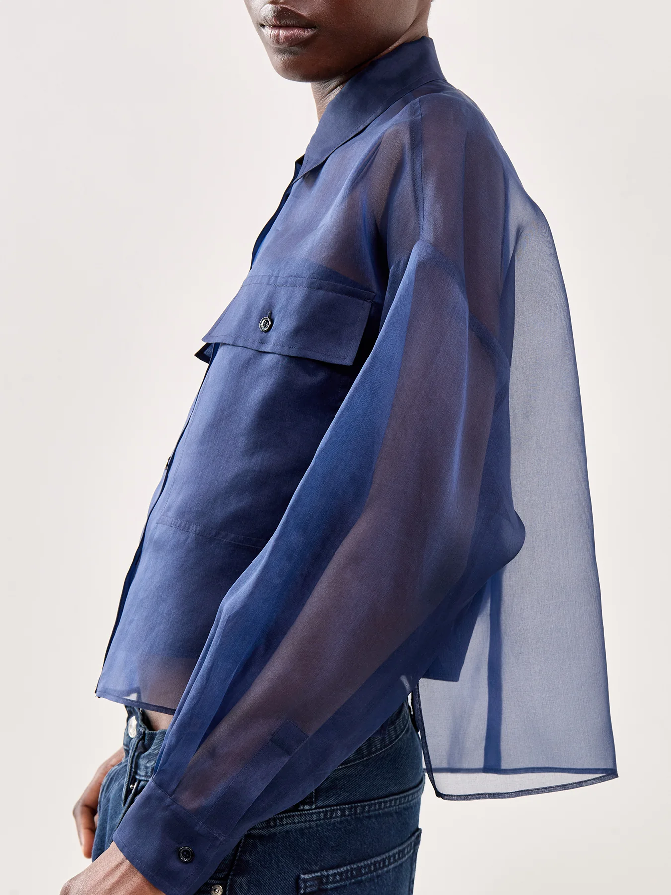 Colomba Shirt Top Navy - Image 3