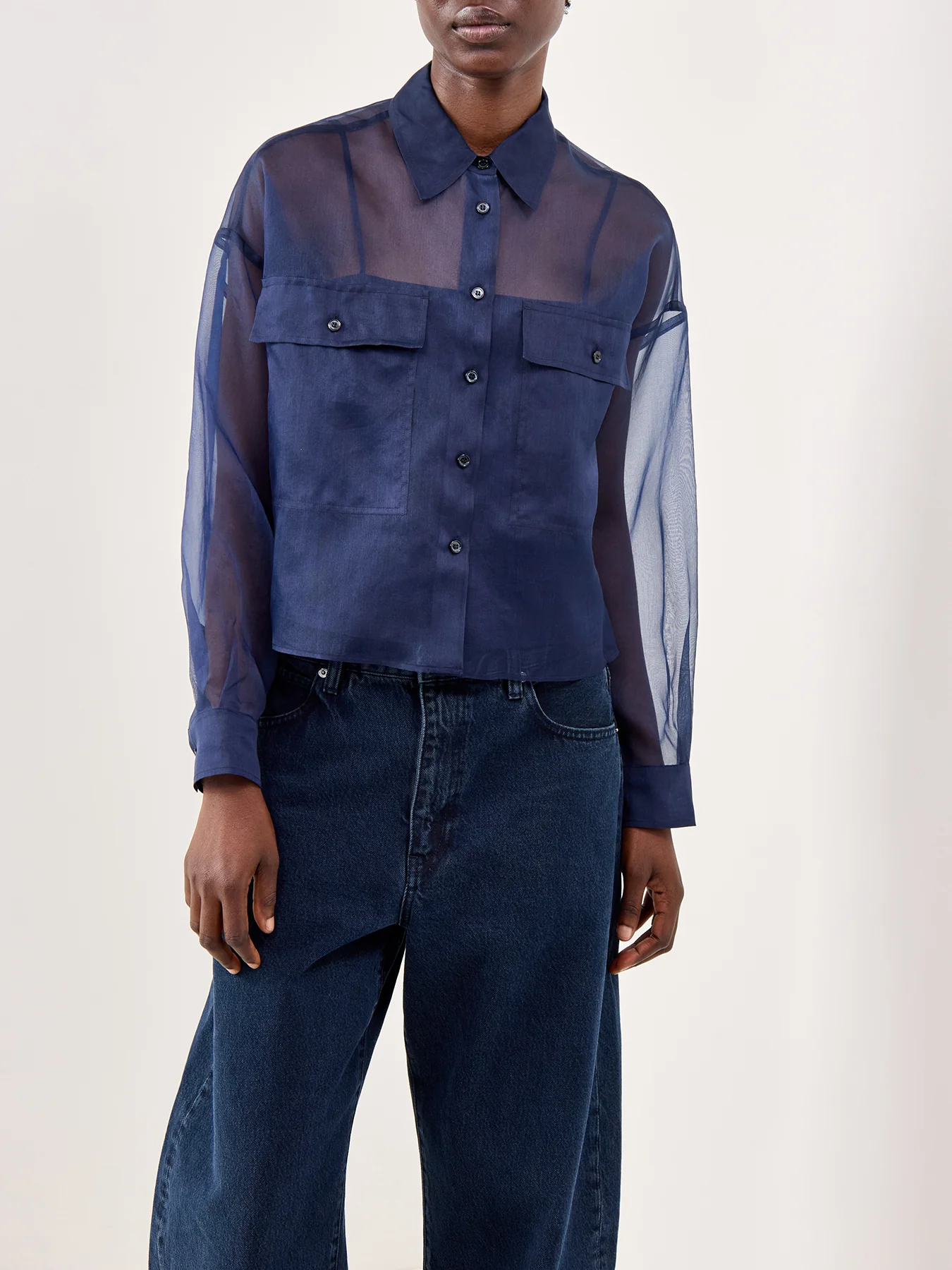 Colomba Shirt Top Navy - Image 4