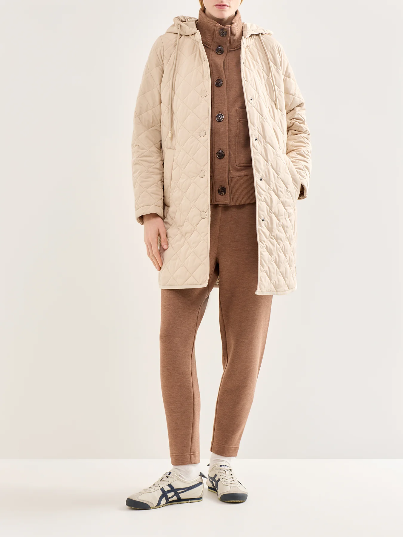 Erio Quilted Coat Brown - Image 2