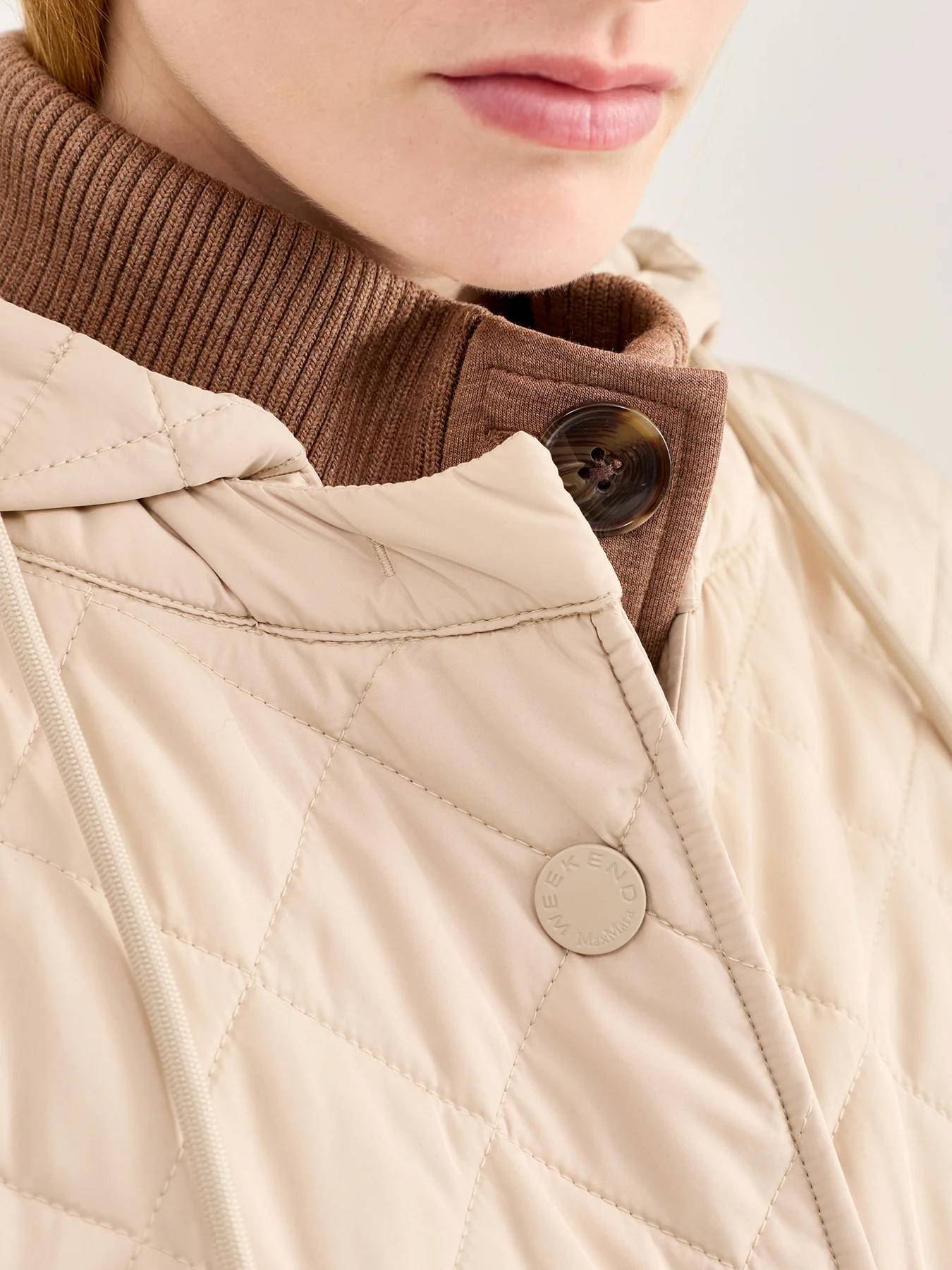 Erio Quilted Coat Brown - Image 3