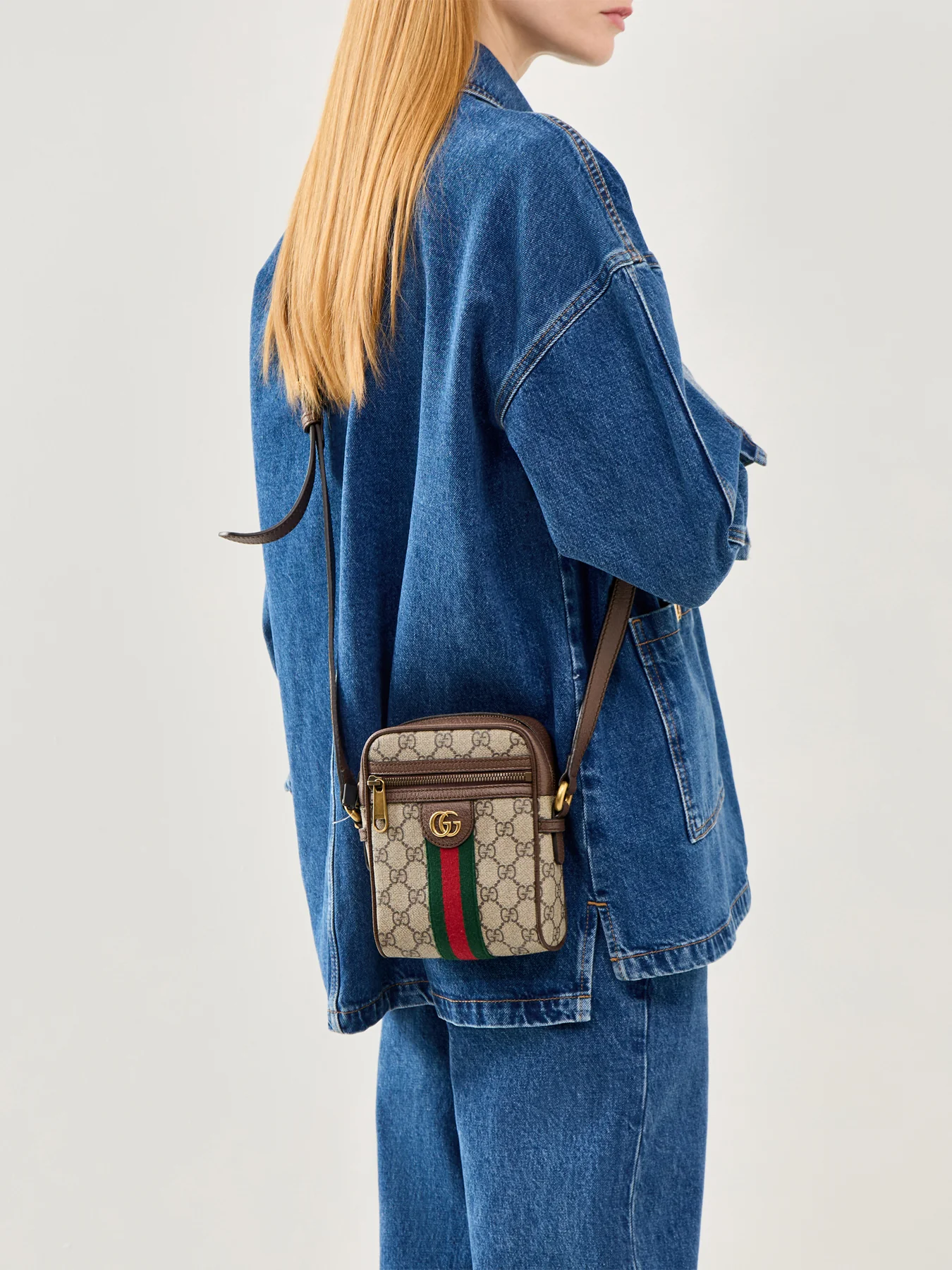 Vintage Gucci Ophidia GG Mini Messenger Brown - Image 2