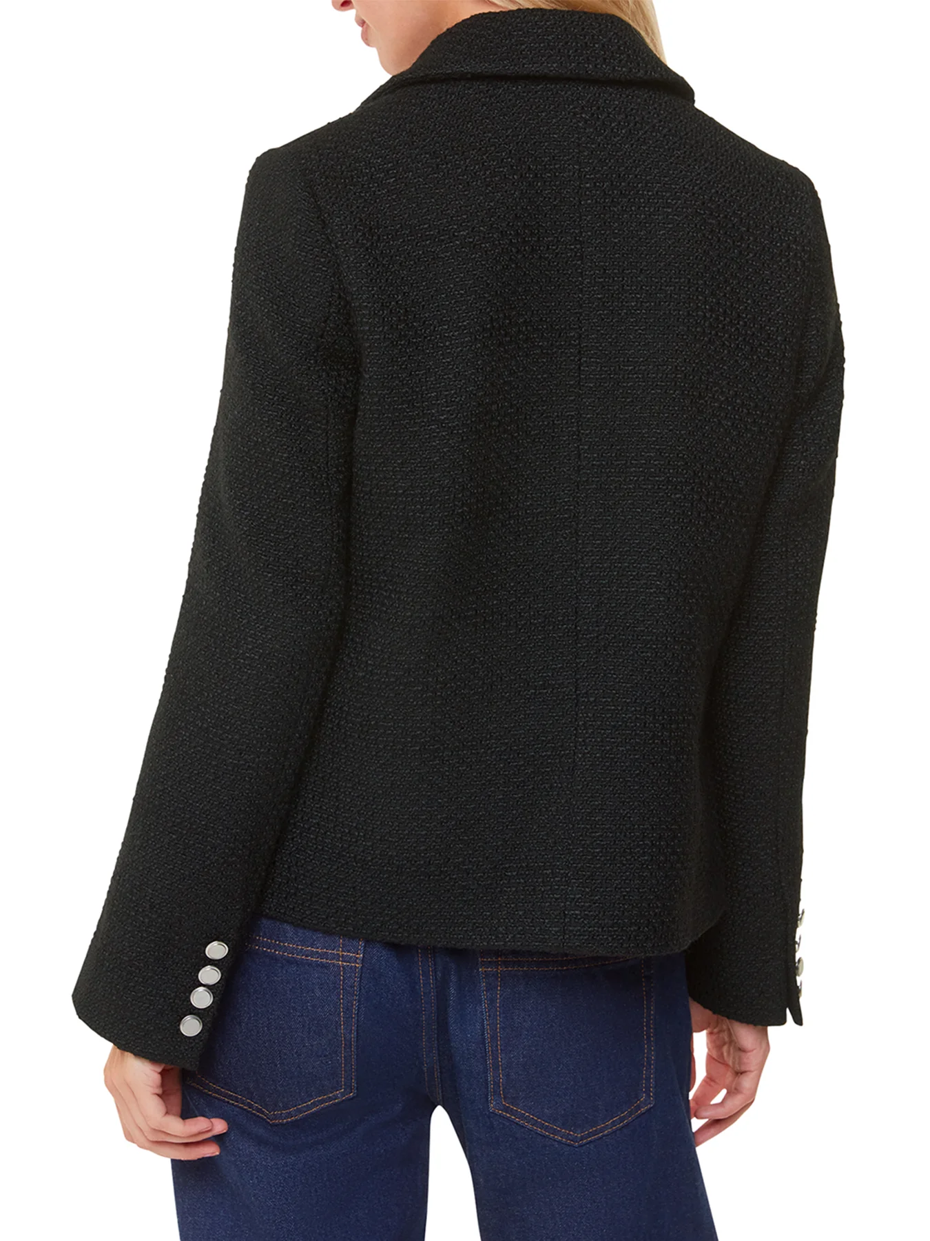 Classic Textured Jacket Black - Image 4