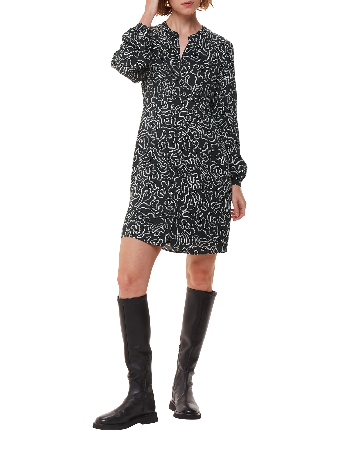 Chain Print Flippy Dress - Image 2
