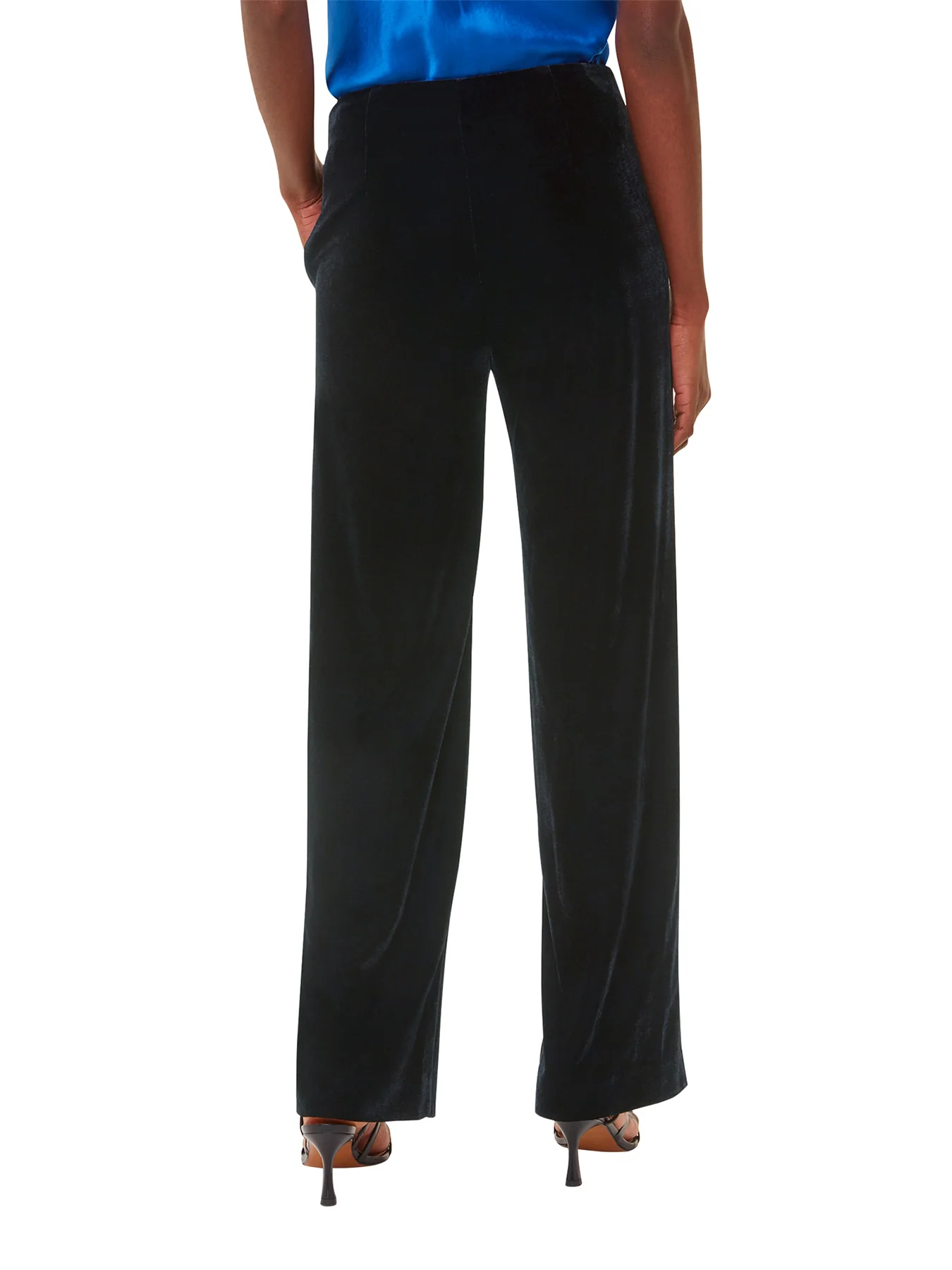 Velvet Full Length Trousers Black - Image 3