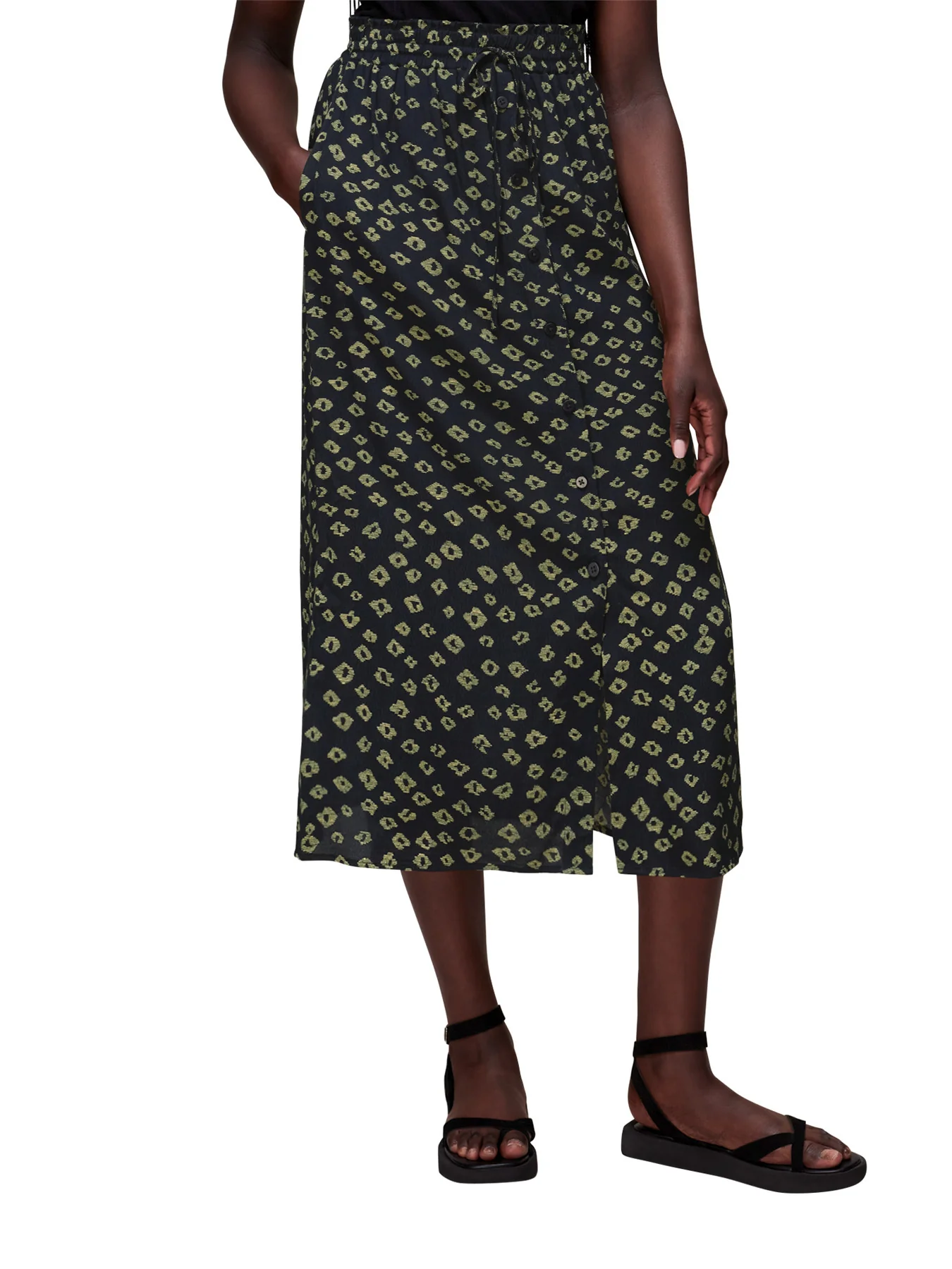 Abstract Gem Print Skirt - Image 2