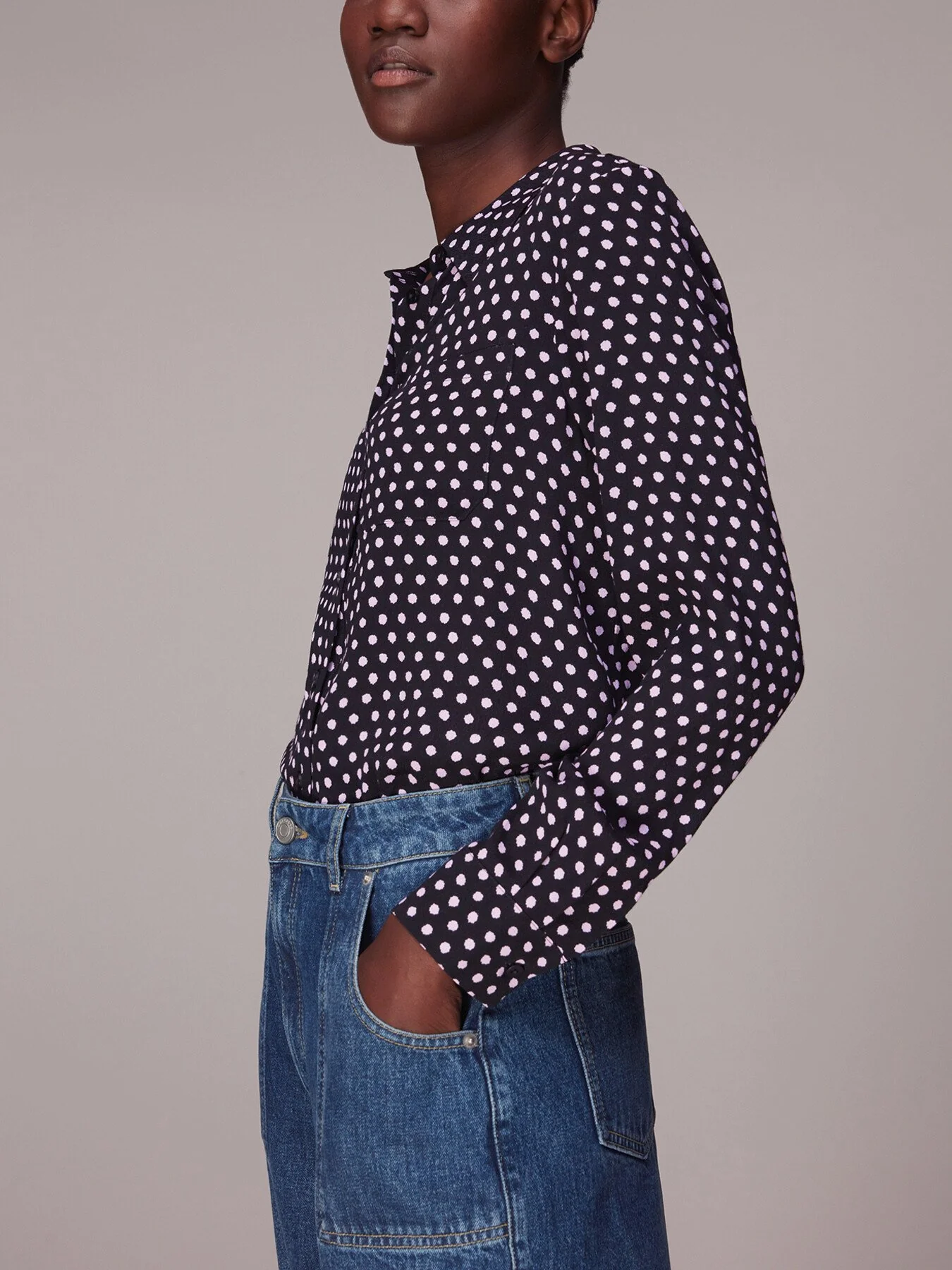 Dotted Spot Print Shirt - Image 2