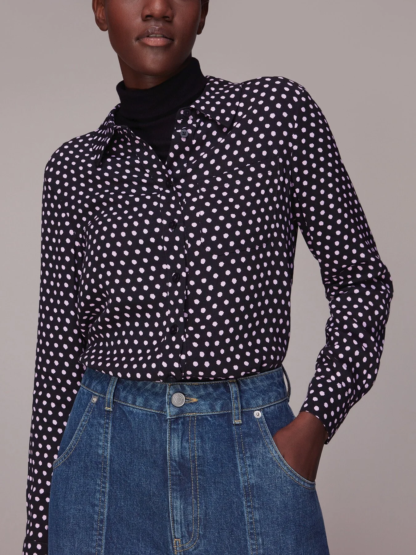 Dotted Spot Print Shirt - Image 5