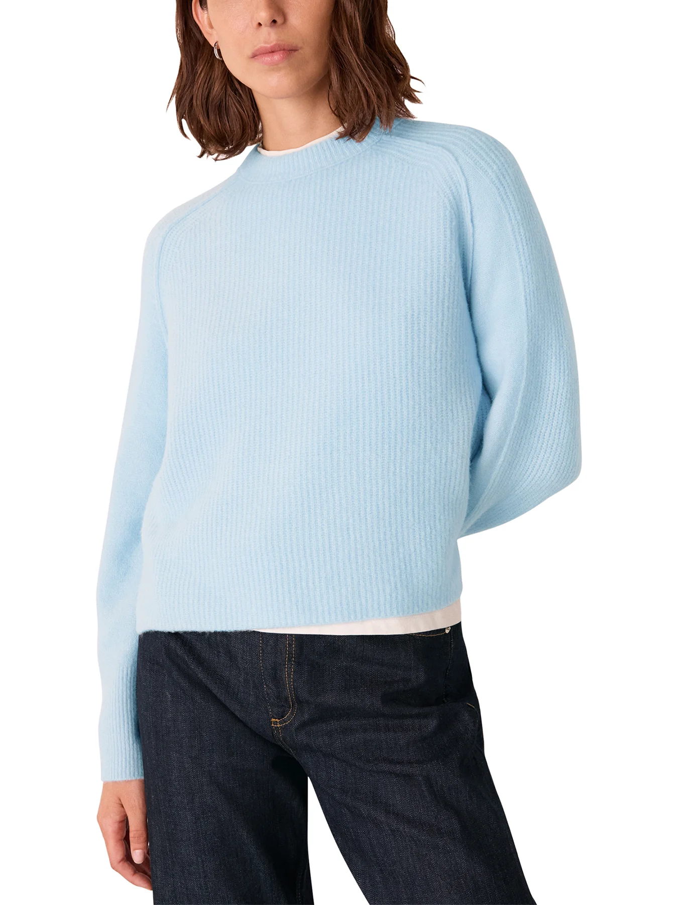 Aria Wool Mix Crew Knit Blue - Image 2