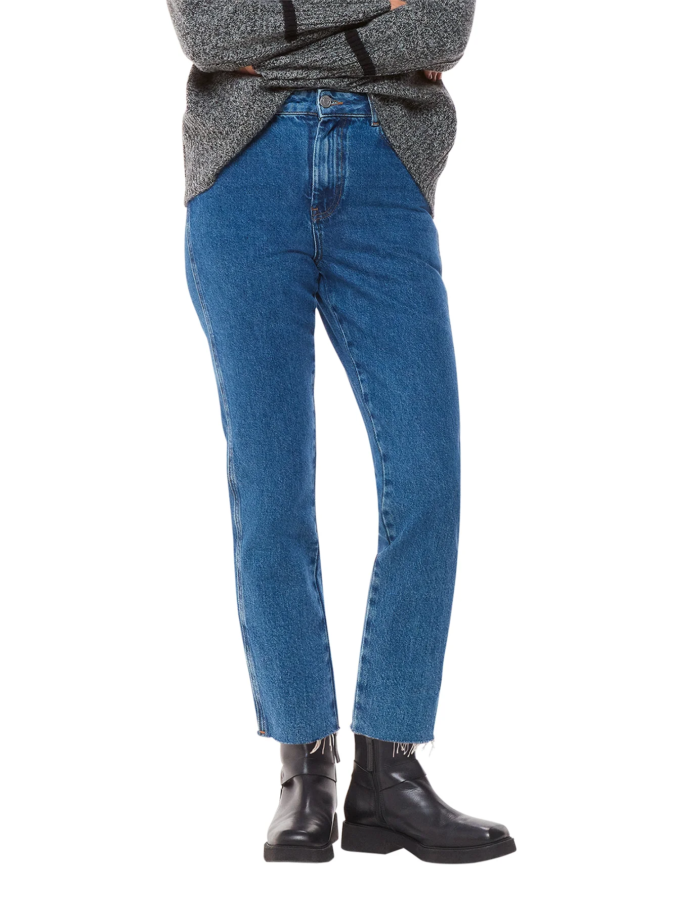 Denim Authentic Slim Frayed Jean - Image 2