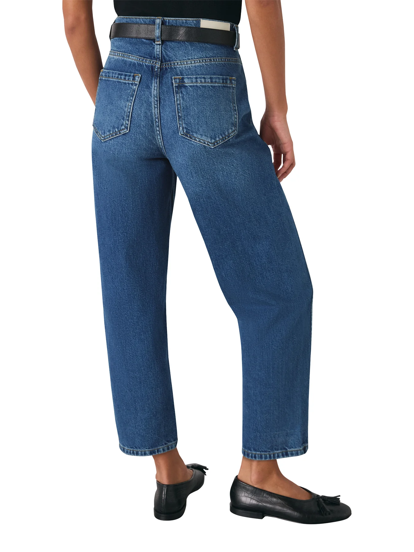 Denim High Waist Barrel Leg Jean - Image 3