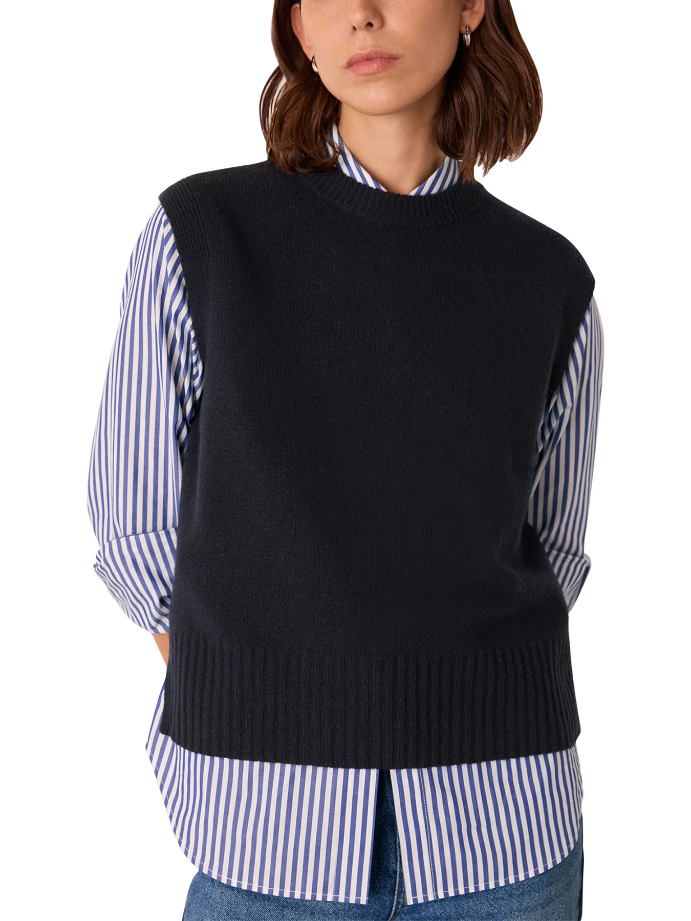 Wool Sleeveless Tank Blue - Image 2