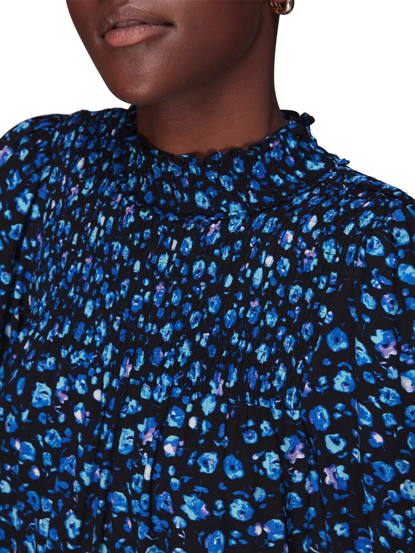 Blurred Floral Trapeze Dress - Image 4