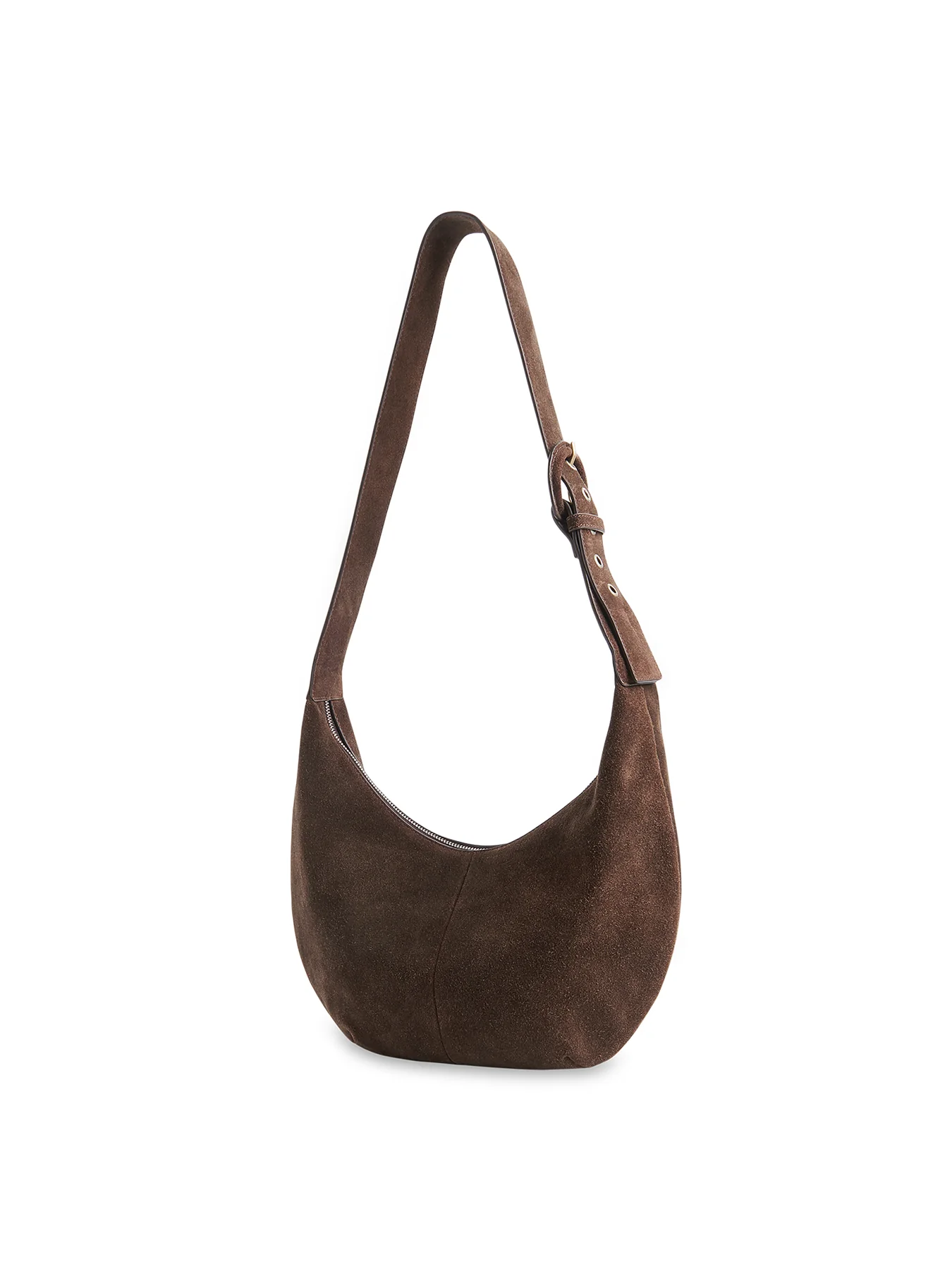 Sia Suede Curved Crossbody Bag - Image 3